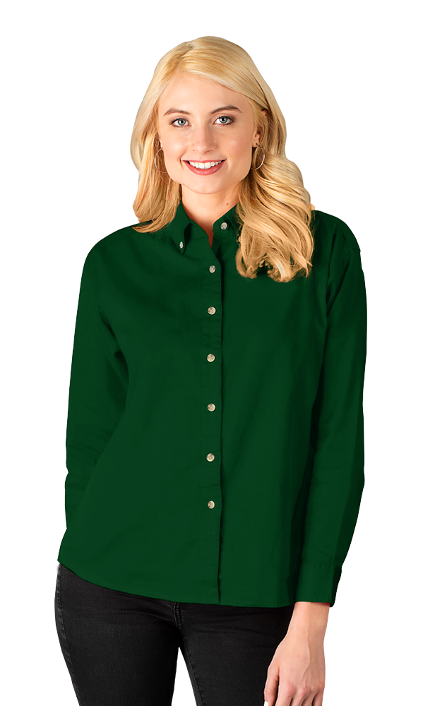 Ladies' L/S 100% Cotton Twill Shirt 25
