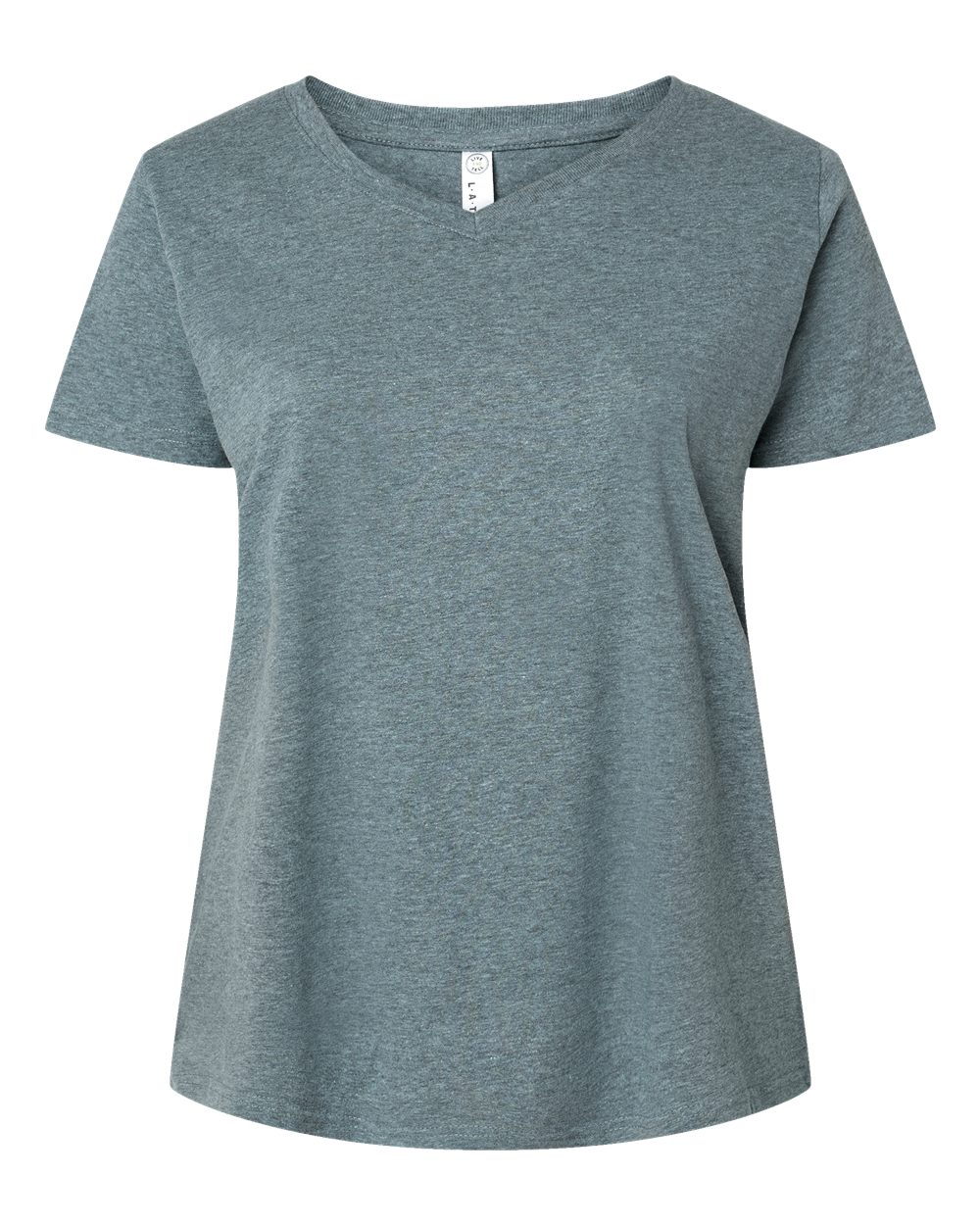 Women's Curvy Collection Fine Jersey V-Neck Tee - 3817 5