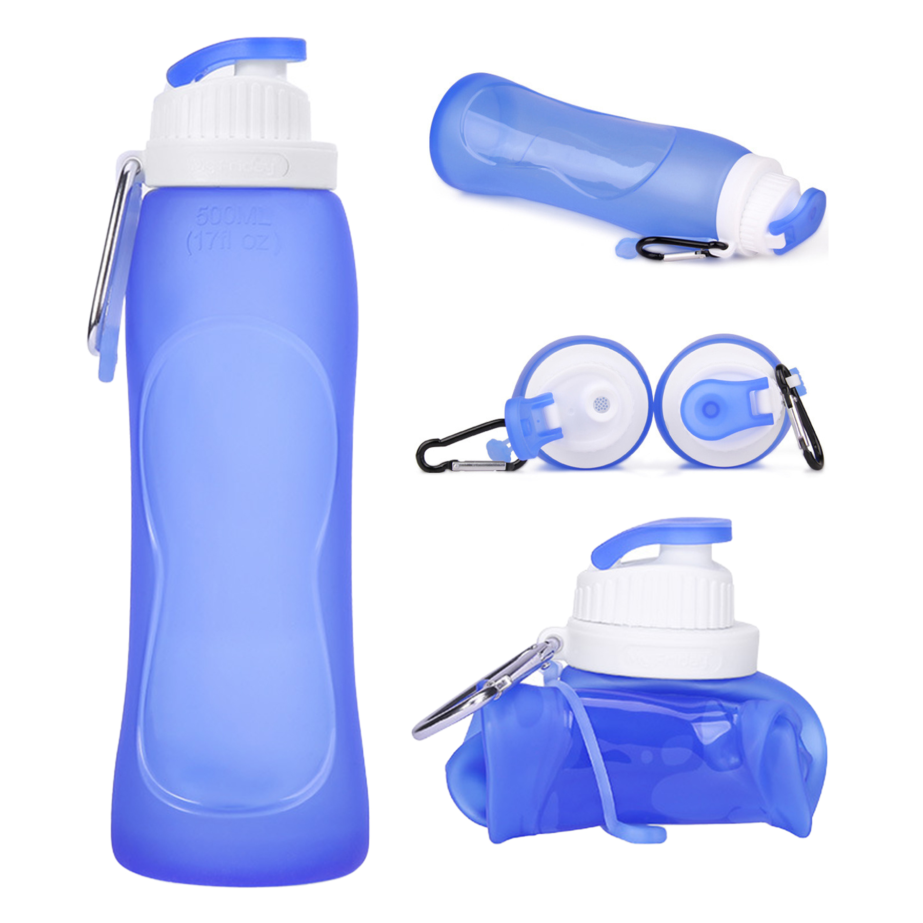 500ml Collapsible Silicone Water Bottle 2