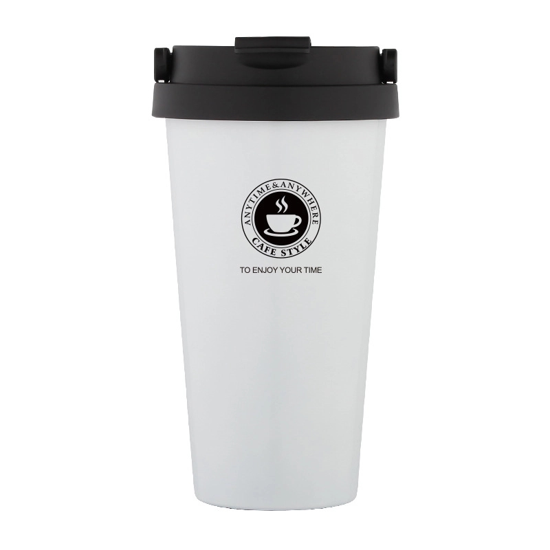 17 Oz. Double Wall Stainless Steel Coffee Cup W/Grip 3
