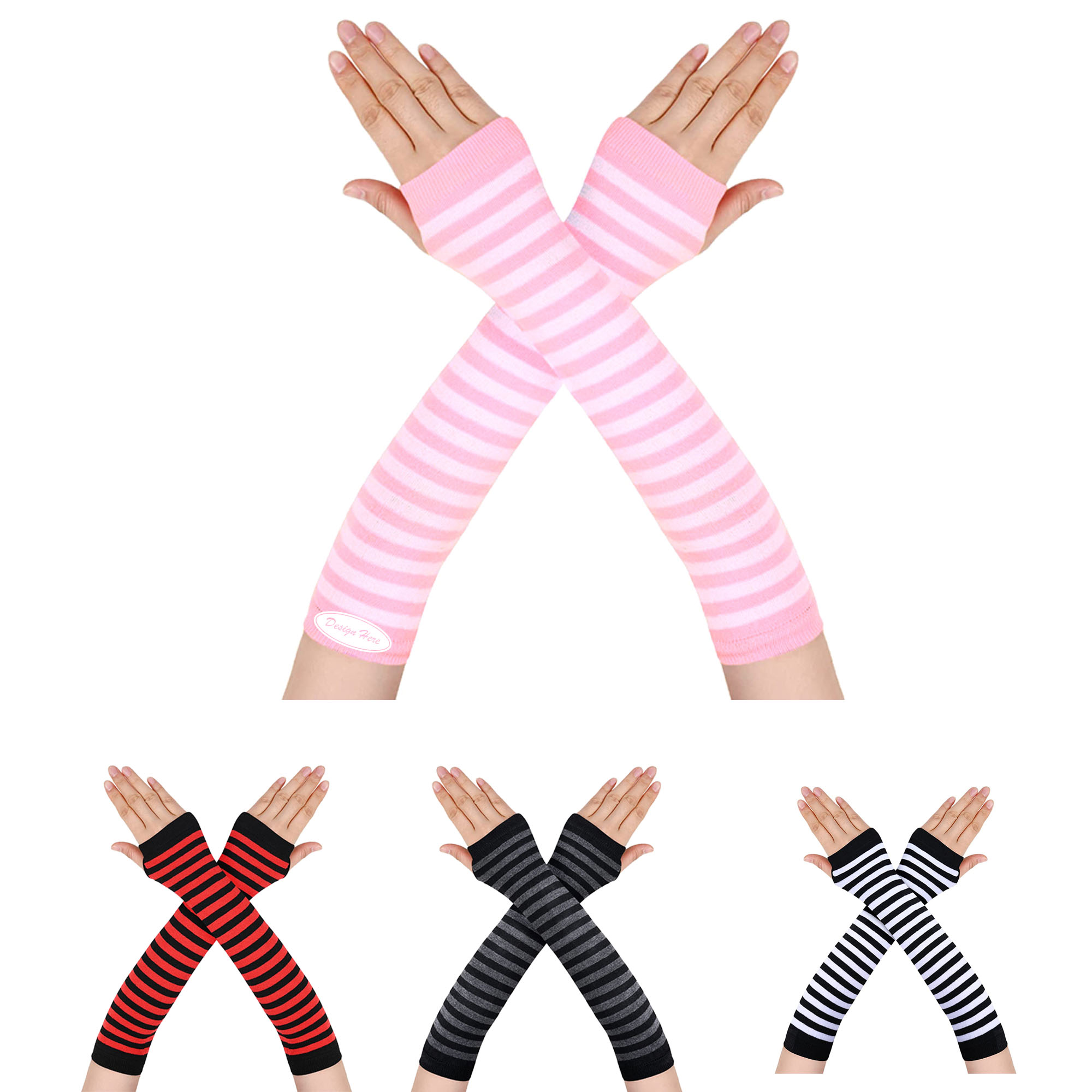Gothic Fingerless Arm Warmers with Punk Rock Vibe 3
