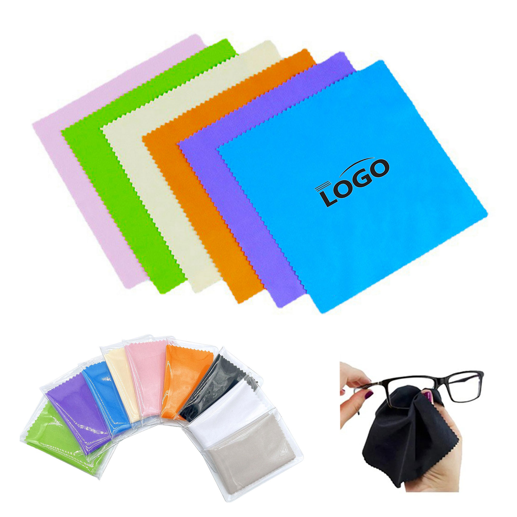 Microfiber Glasses Cleaning Cloth In Pouch 2