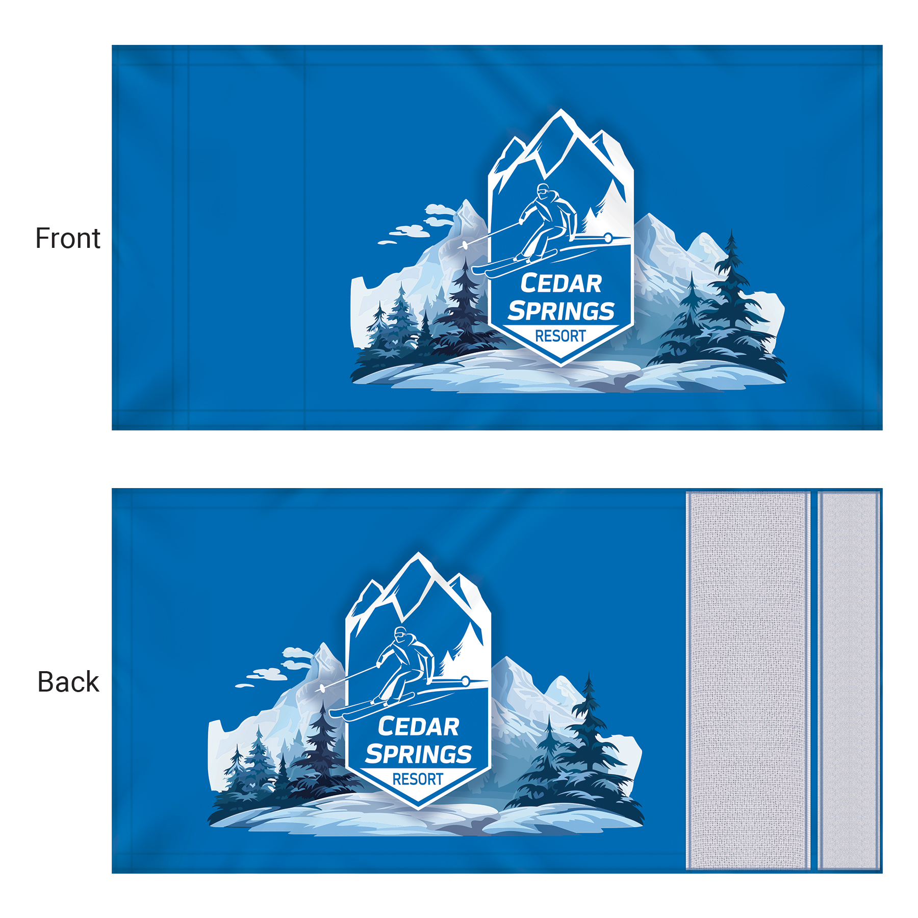 9" X 6" Double Sided Rectangle Ski Pole Flag 7