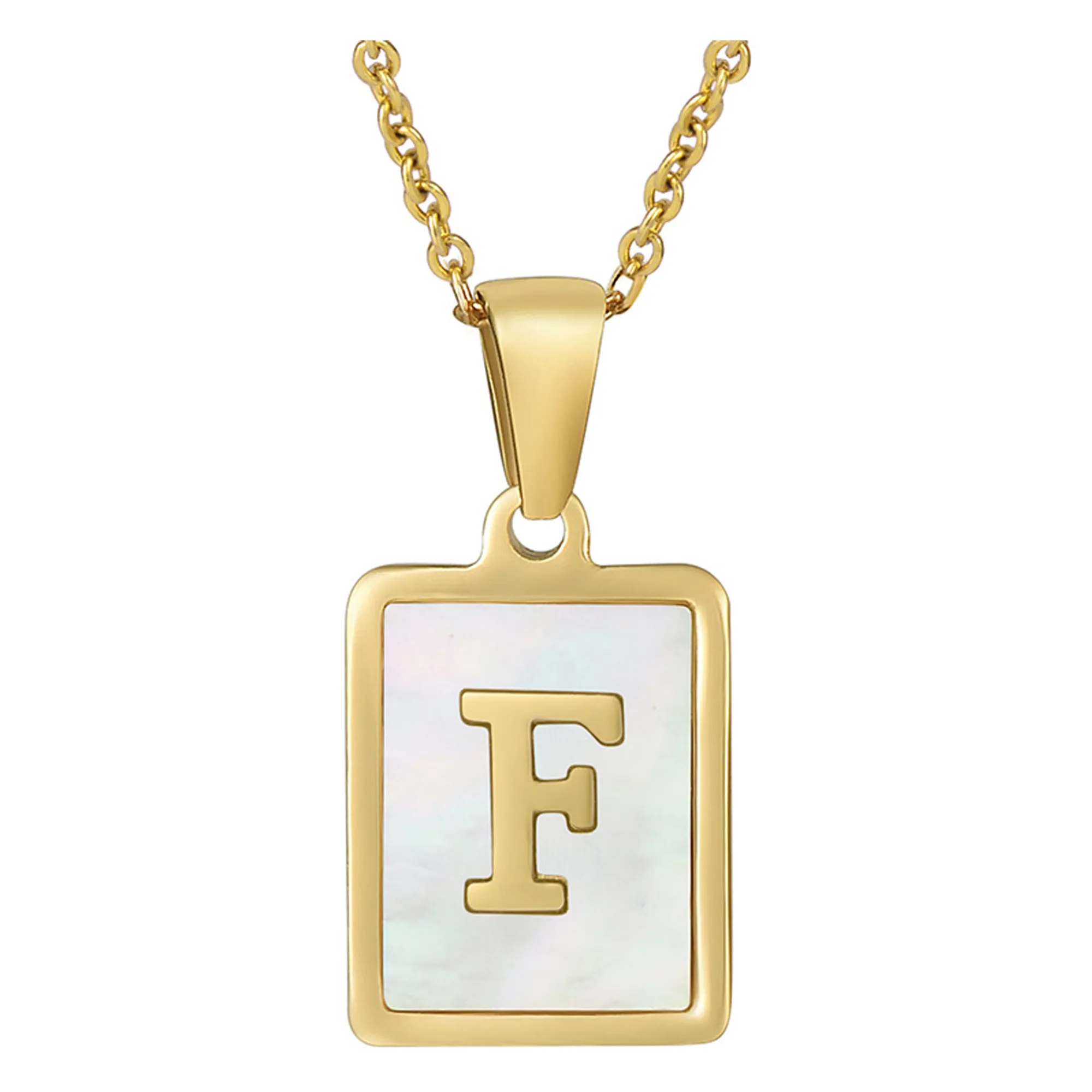 Stainless Steel Alphabet Necklace 8