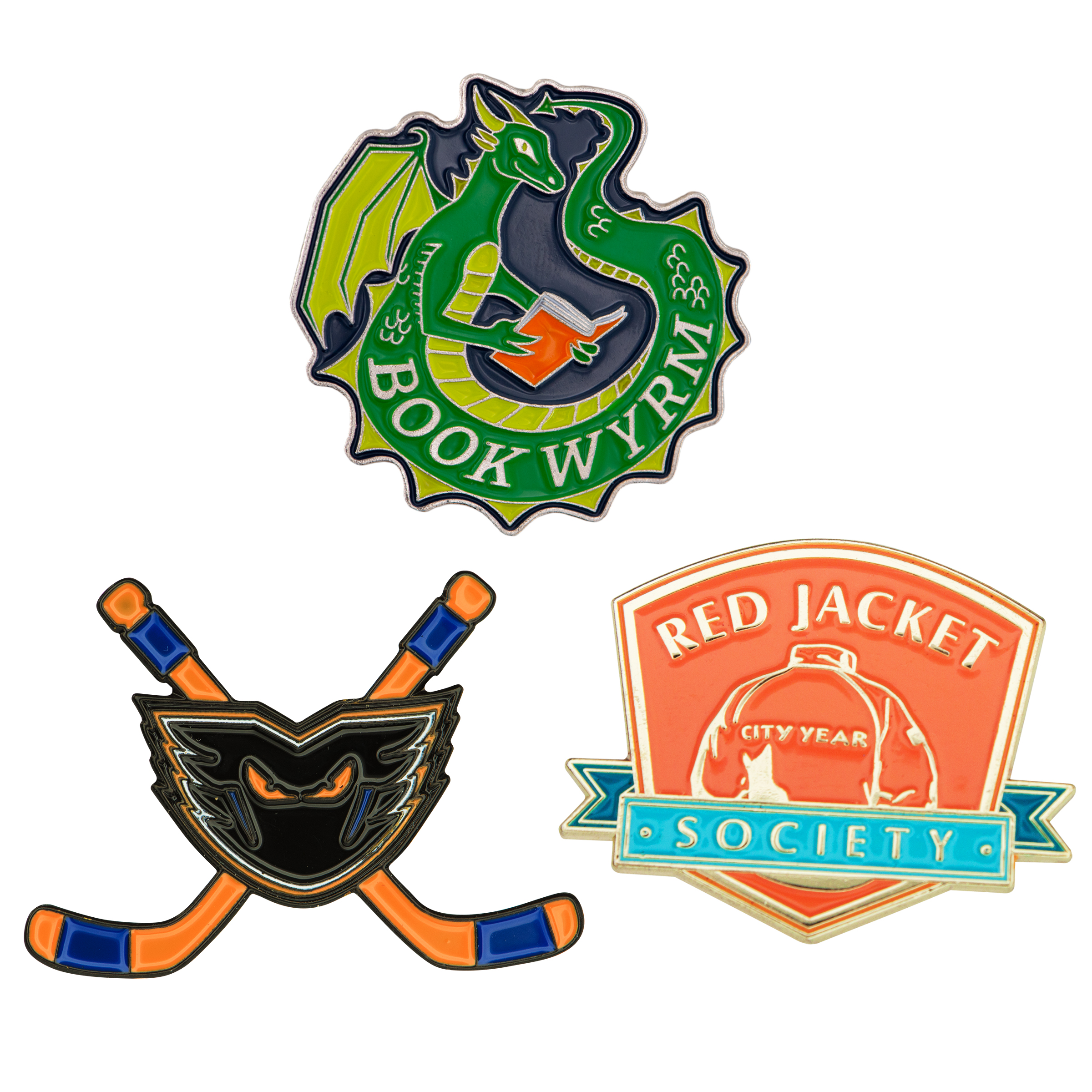 Lapel Pins Die Struck Soft Enamel (1/2")