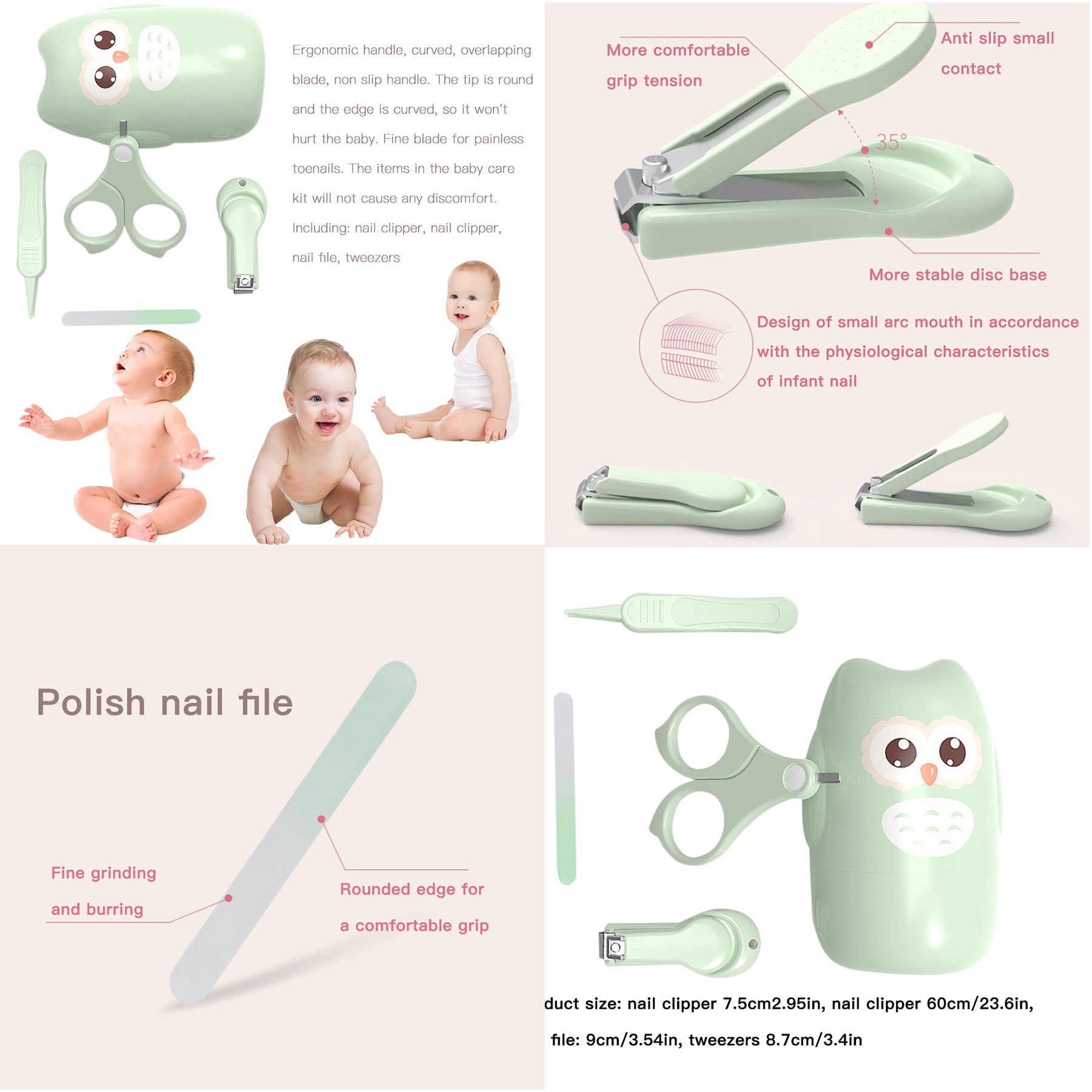 Anti-Jamming Child Infant Nail Clippers 2
