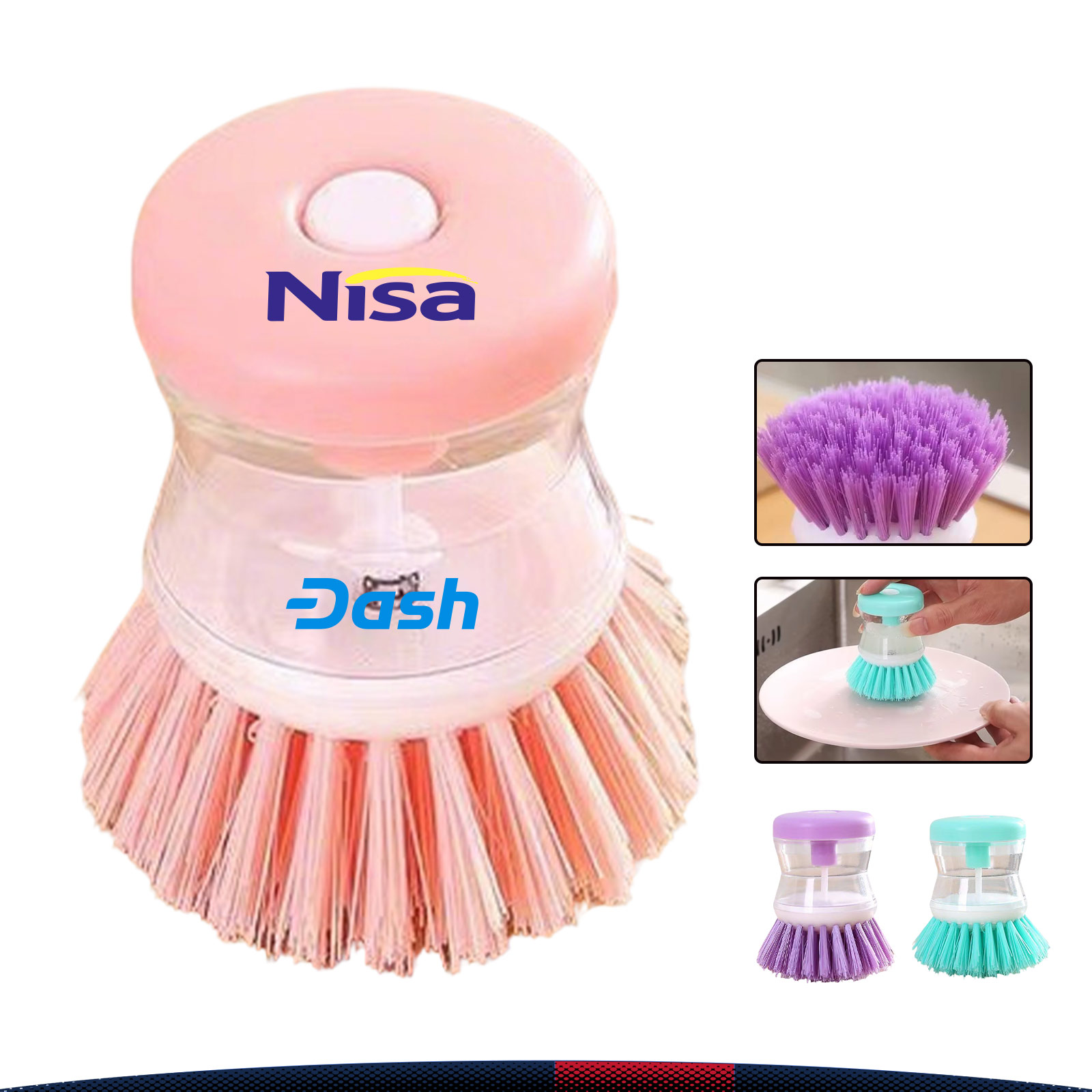 Tivelle Soap Dispensing Dish Brush 4