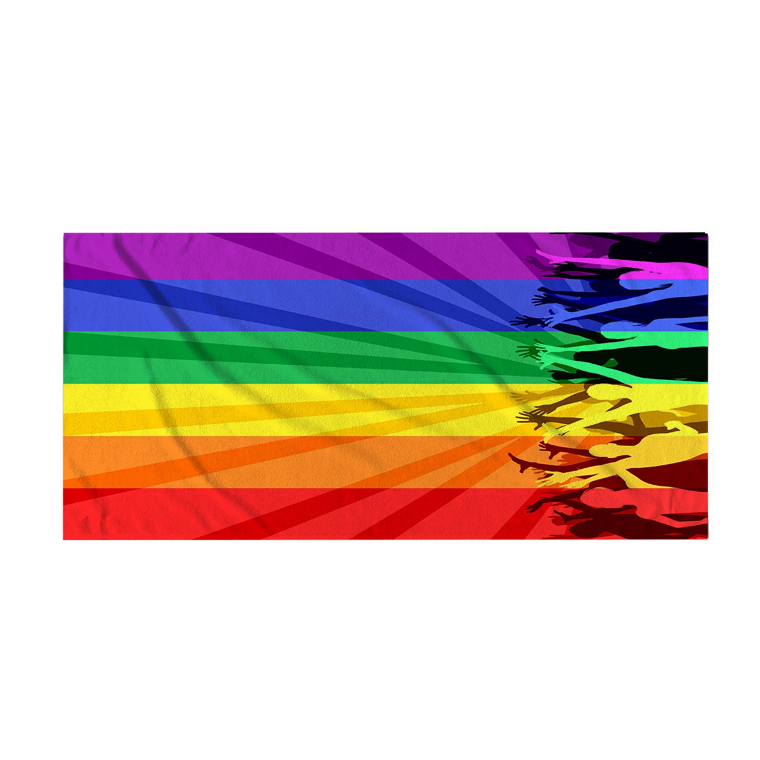 Full Color Rainbow Beach Towel 4