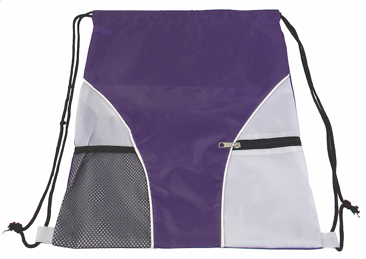 Drawstring Bag w/Mesh Pocket 8
