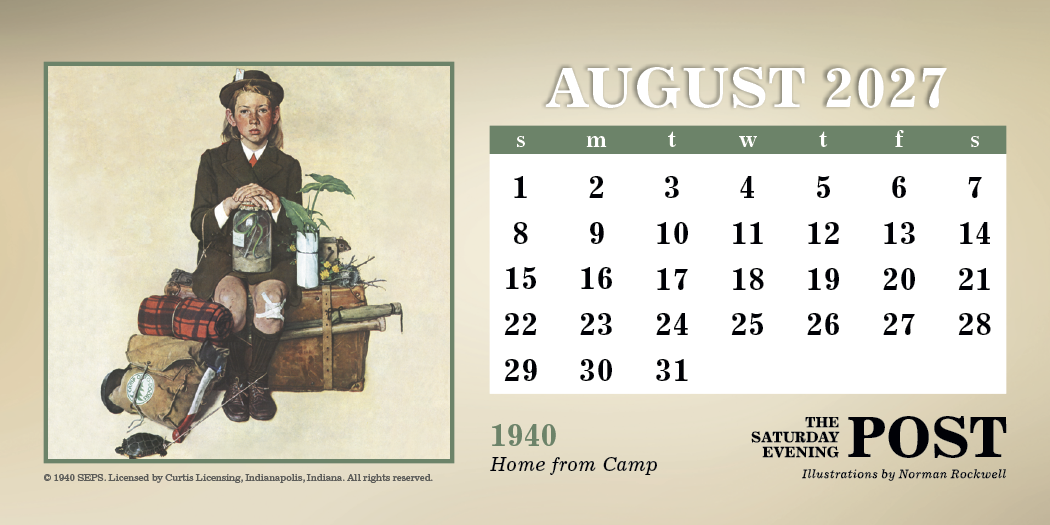 Triumph® Calendars The Saturday Evening Post Illustrations by Norman Rockwell Desk Calendar 55