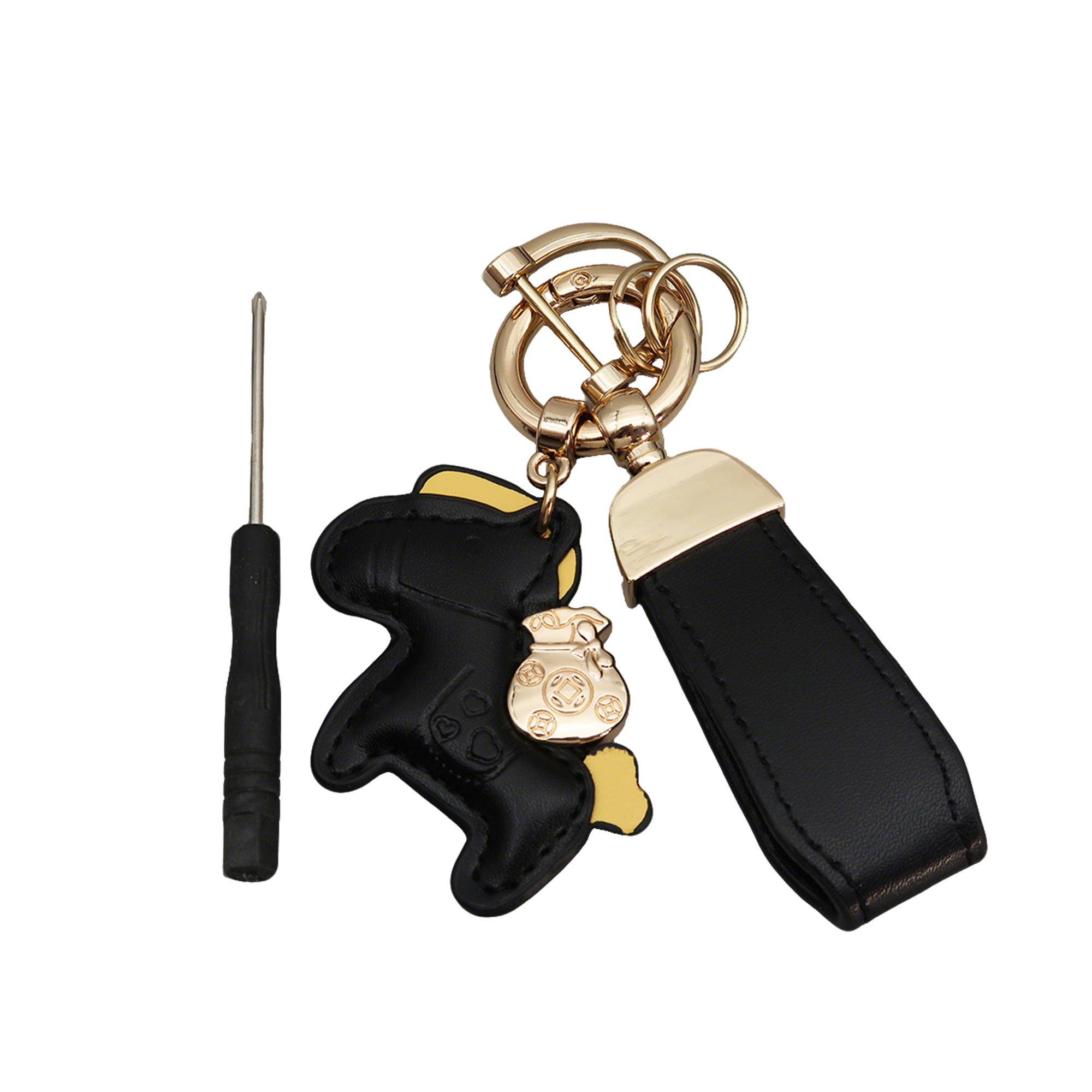 Polyurethane Pony Figure Key Ring With Strap 6.7" Length 7