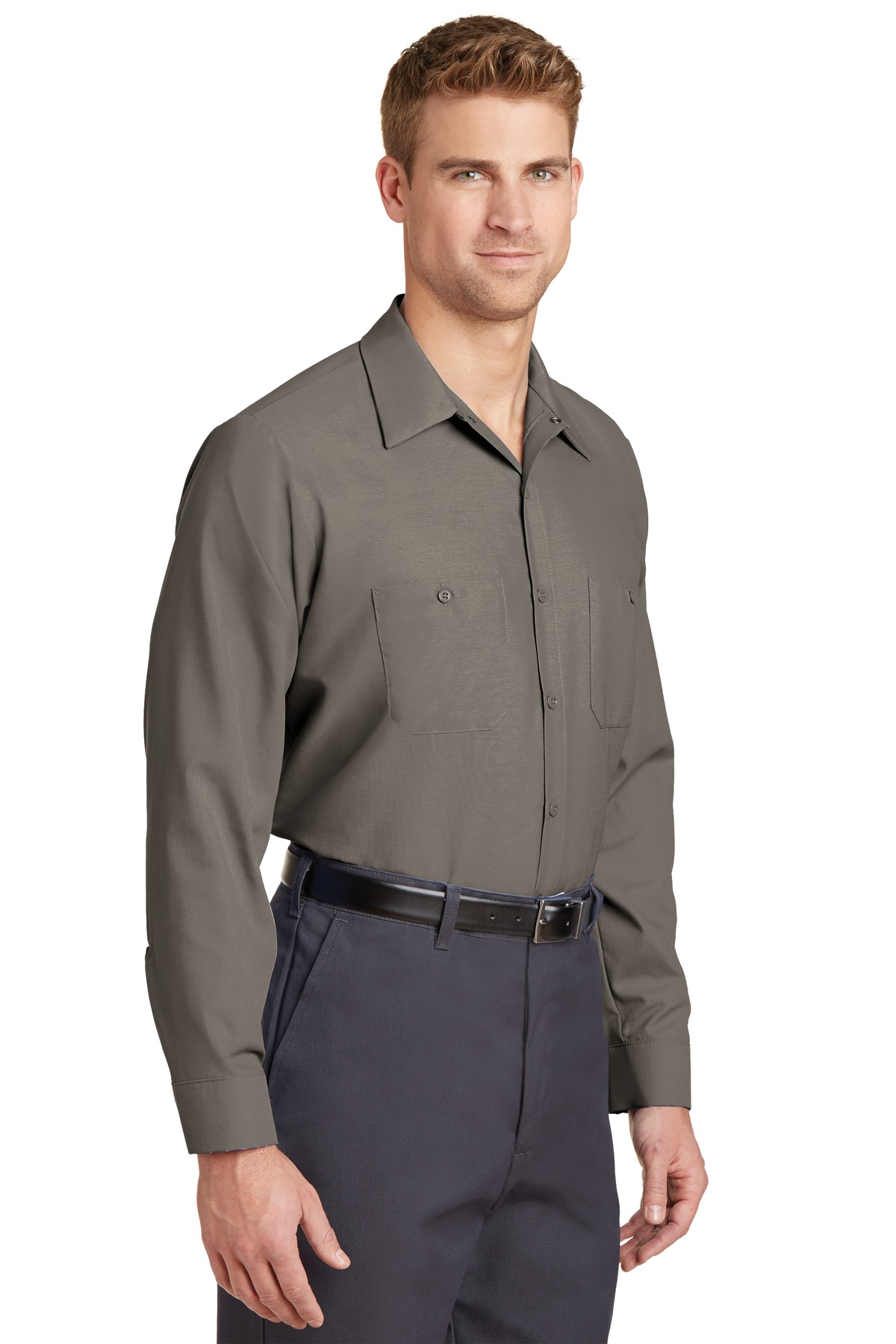 Red Kap Long Sleeve Industrial Work Shirt. SP14 24
