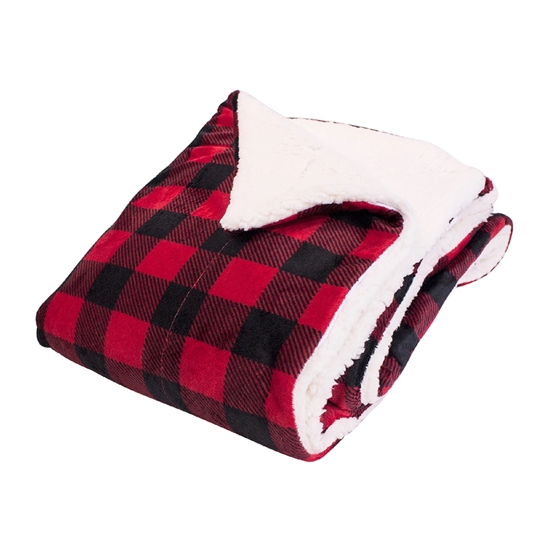 Sutterwood - Deluxe Micro Mink Sherpa Plaid Blanket 3