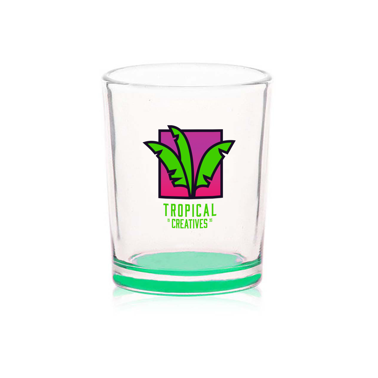 3 oz. Glass Votive Candle Holder (Full Color Imprint) 5
