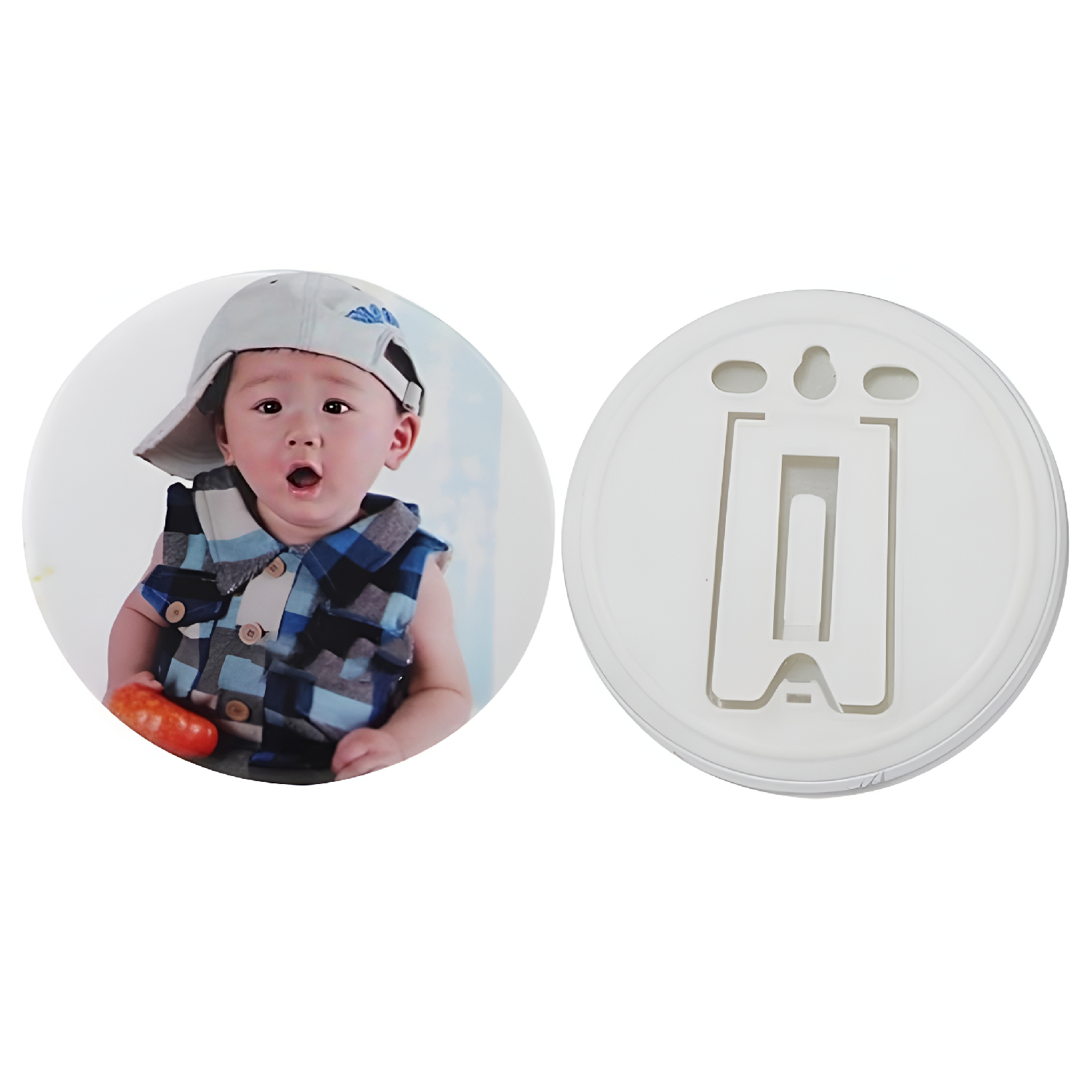 2.95" Full Color Round Tin Photo Stand 2