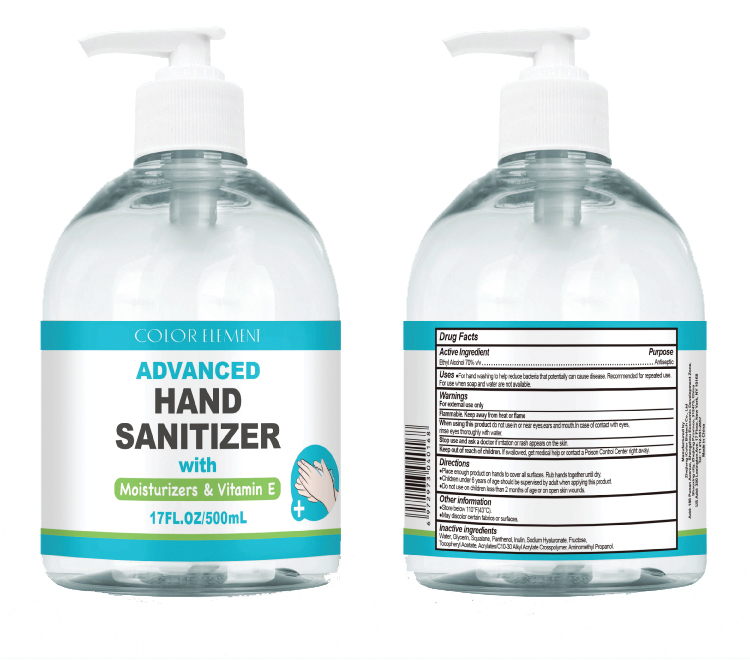 17 oz Hand Sanitizer Round Body with Pump - 75% Alcohol 1