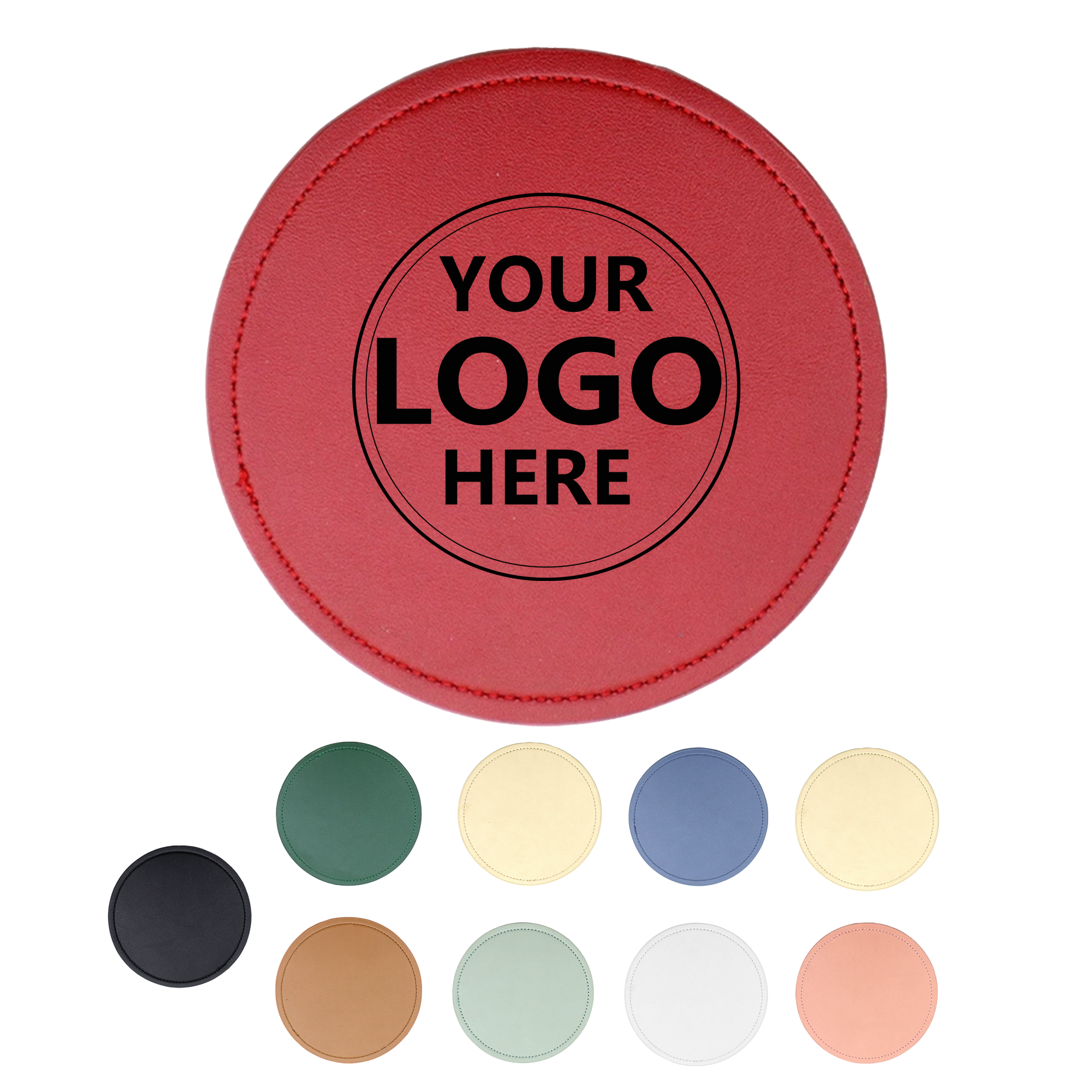 PU Leather Round Coaster 2
