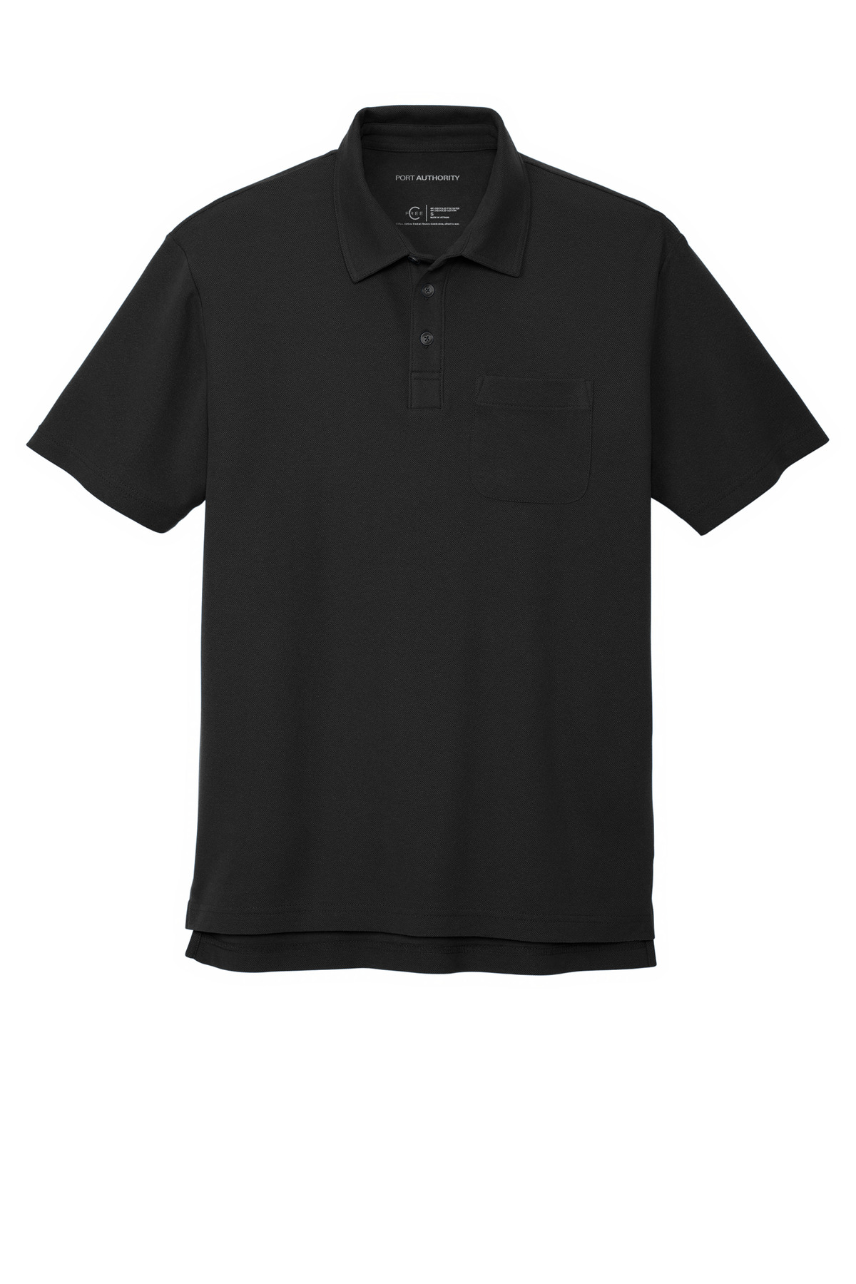 C-FREE Cotton Blend Pique Pocket Polo