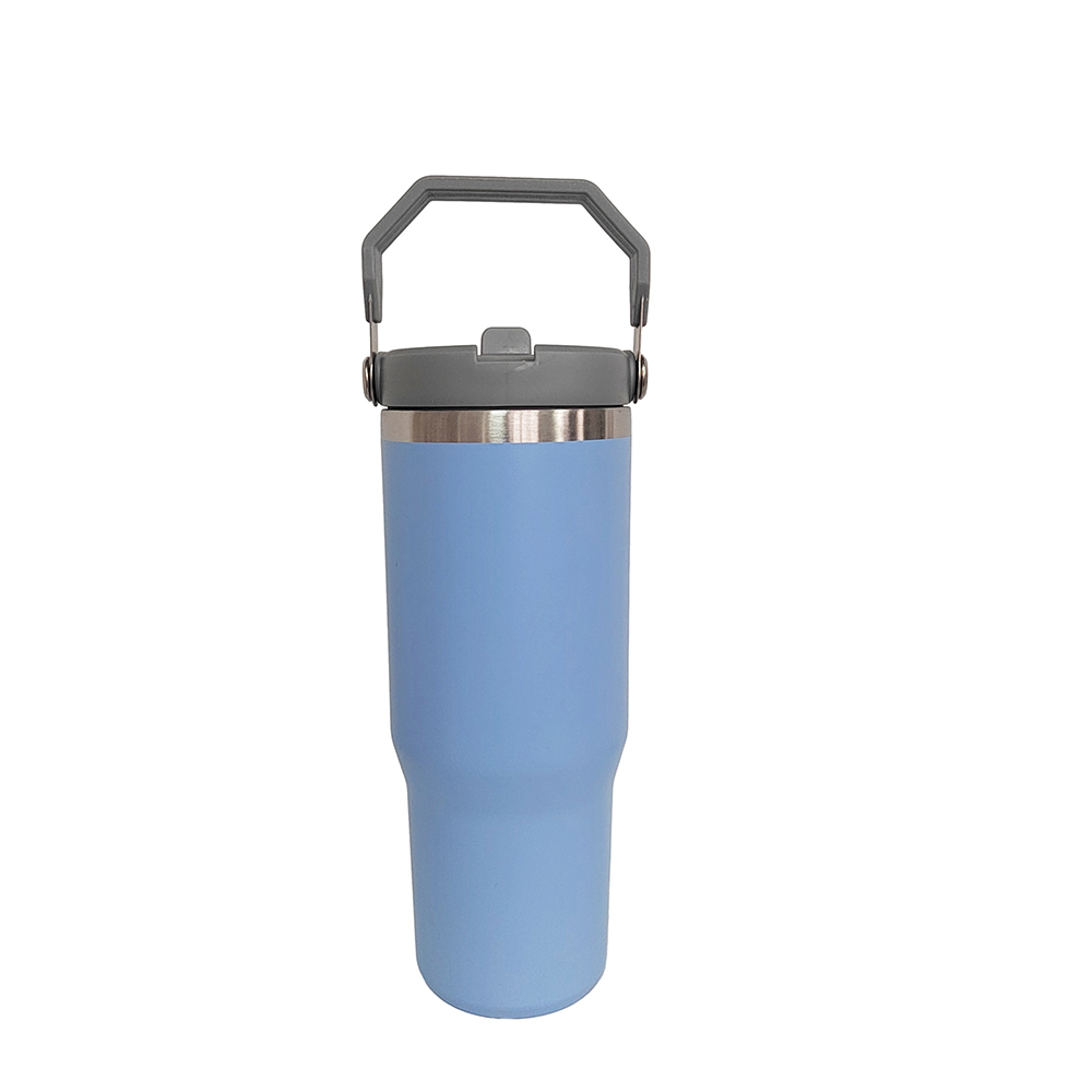 30 Oz. Vacuum Tumbler w/ Handle & Flip Straw Lid 11