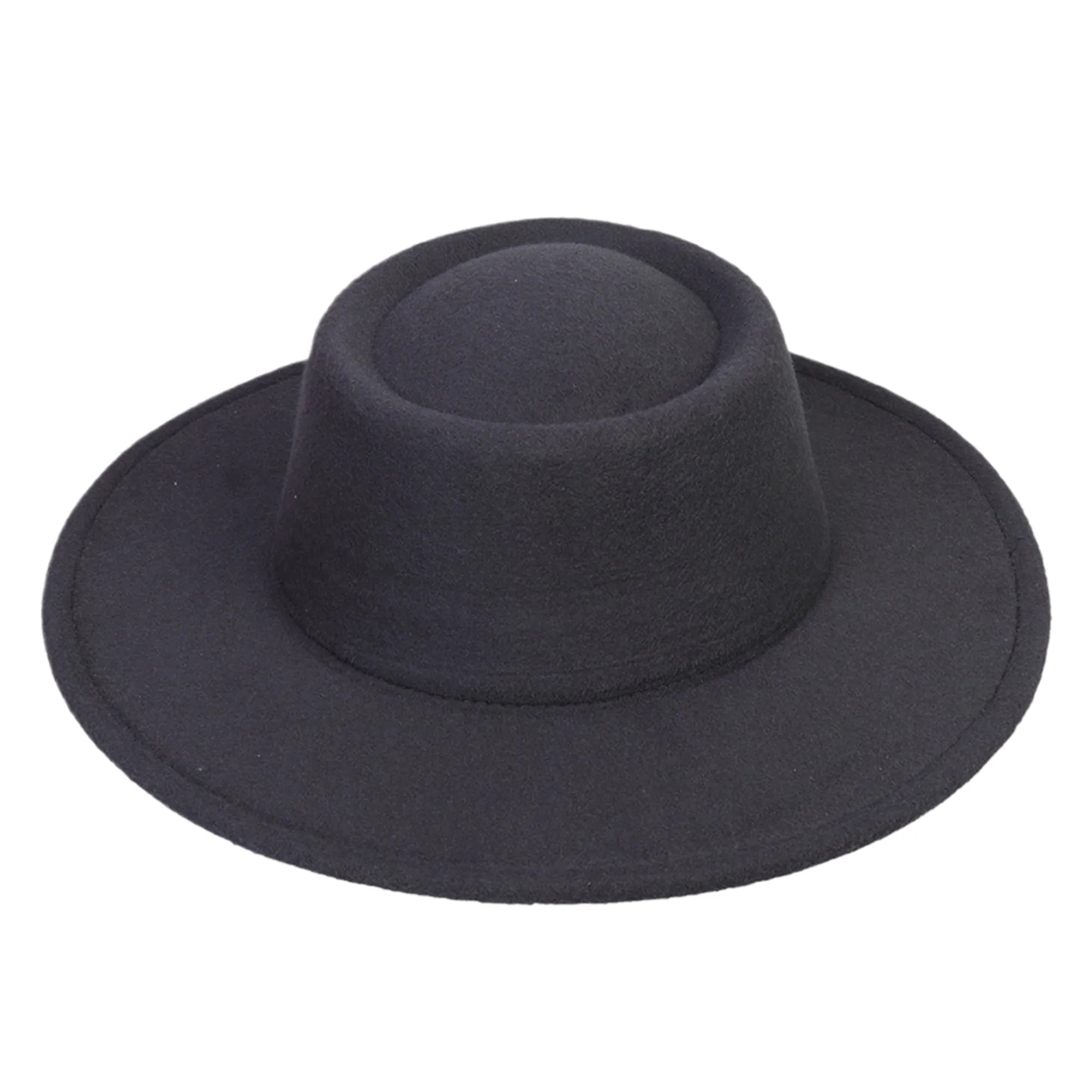 MOQ50 Wide Brim Vintage Fedora Hat 4