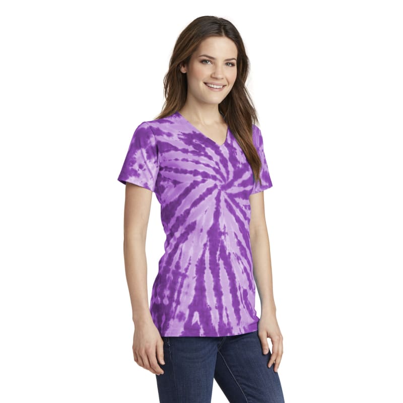 Port & Company Women's Tie-Dye V-Neck Tee. 58
