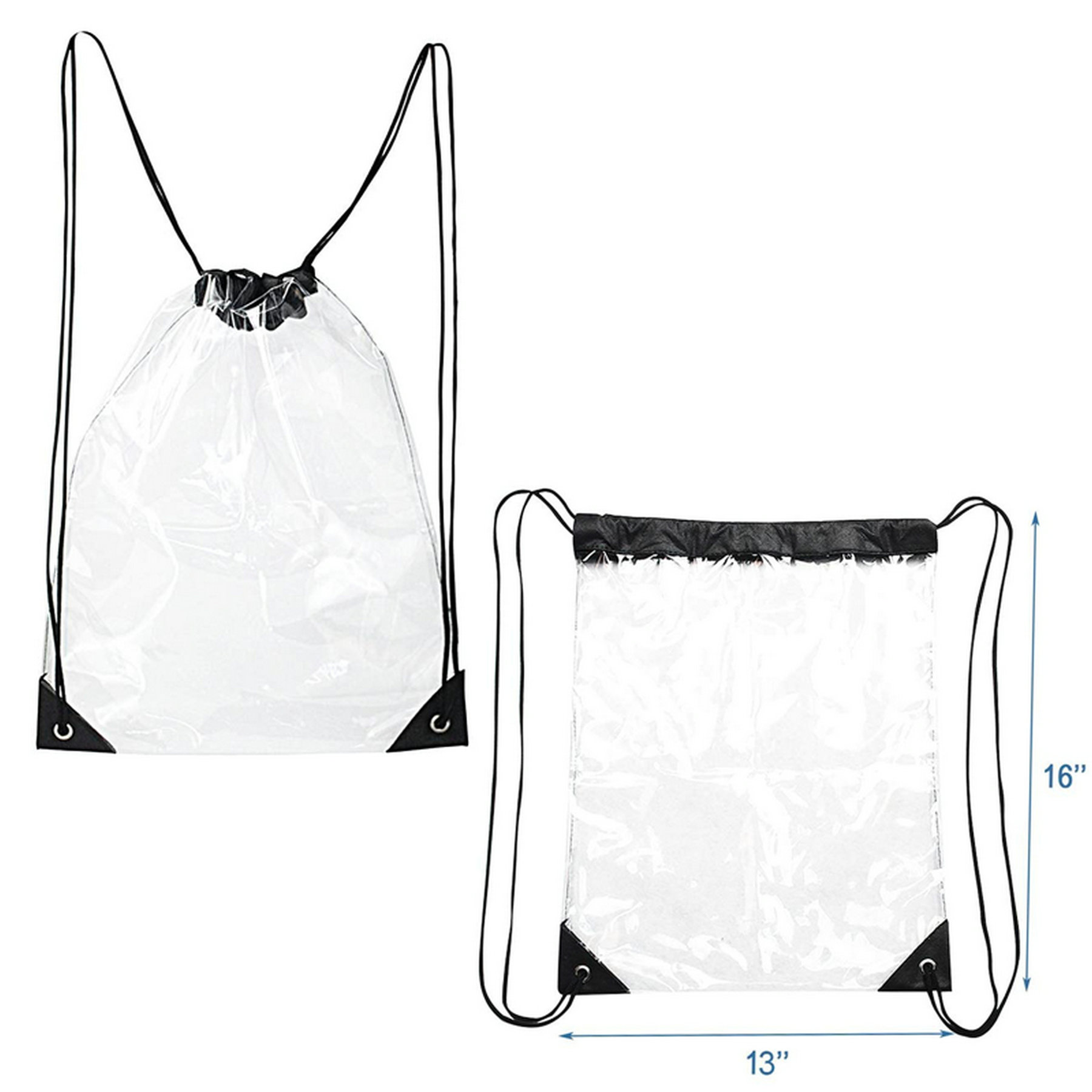 Transparent PVC Drawstring Bag 1