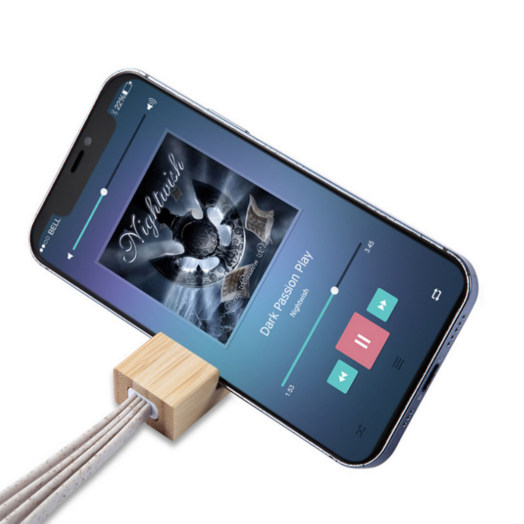USB Universal Short Phone Keychain Charger Cable 3