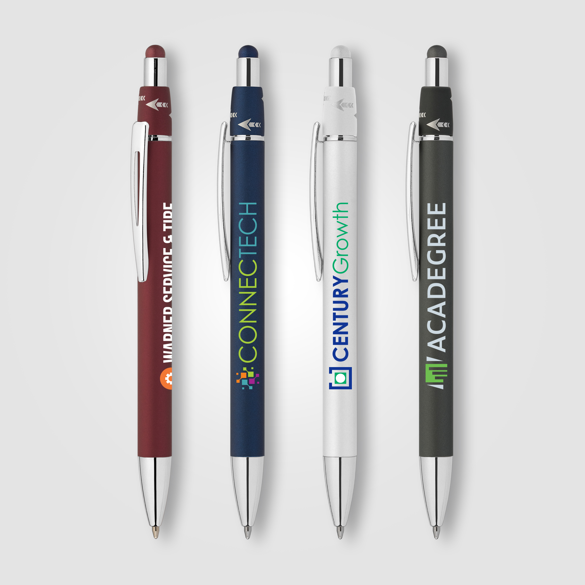 Orbit Spinner Chrome Metal Pen w/ Stylus 22