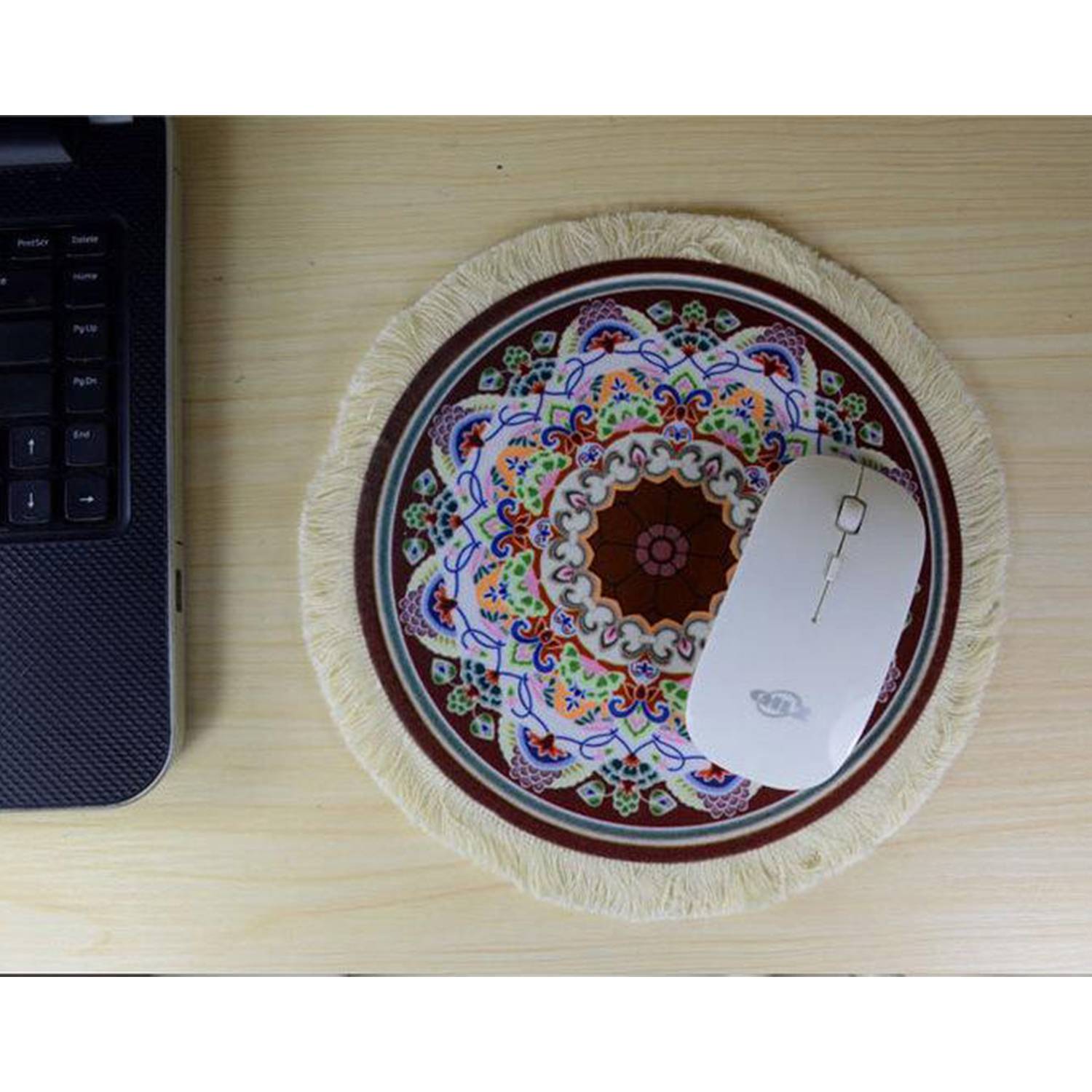Tassel Carpet Mouse Pad/Rug Coaster Round 3