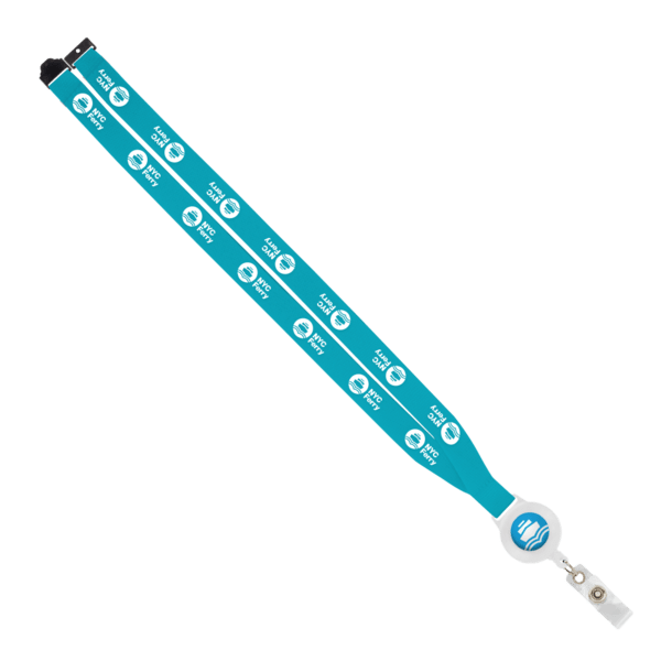 IMPORT 3/4" Polyester Lanyard with Retractable Badge Reel and IPH7 back of neck convenience release. 51