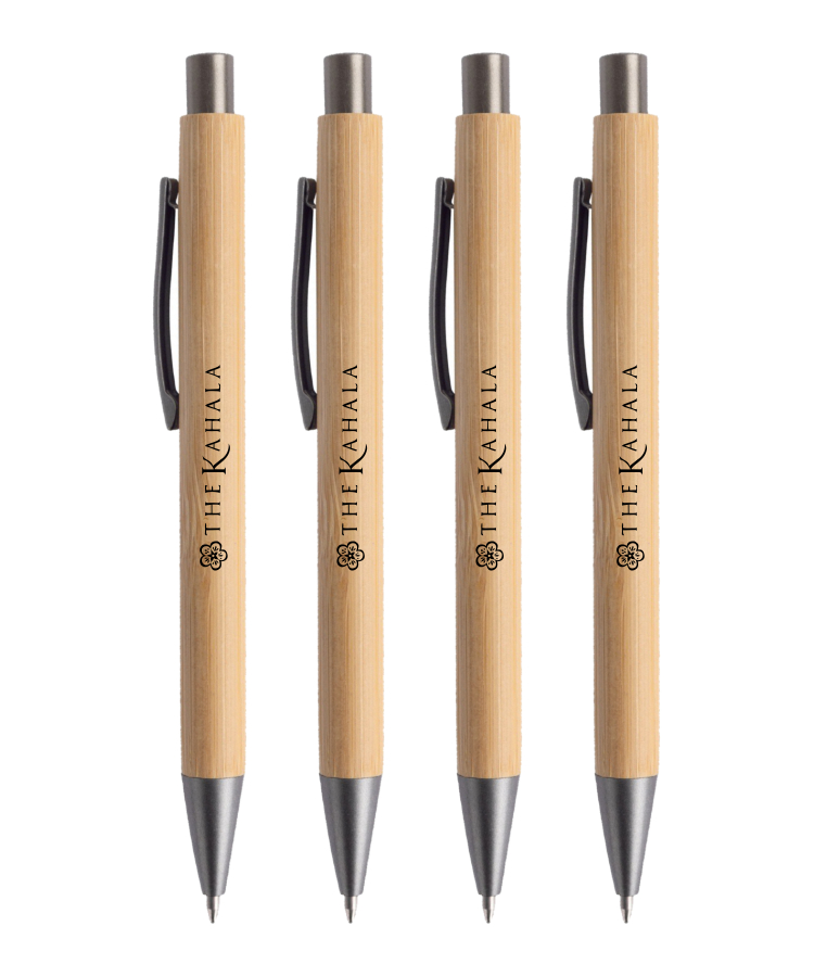 Union Printed - Bamboo Click Pen w/ Metal Clip 1