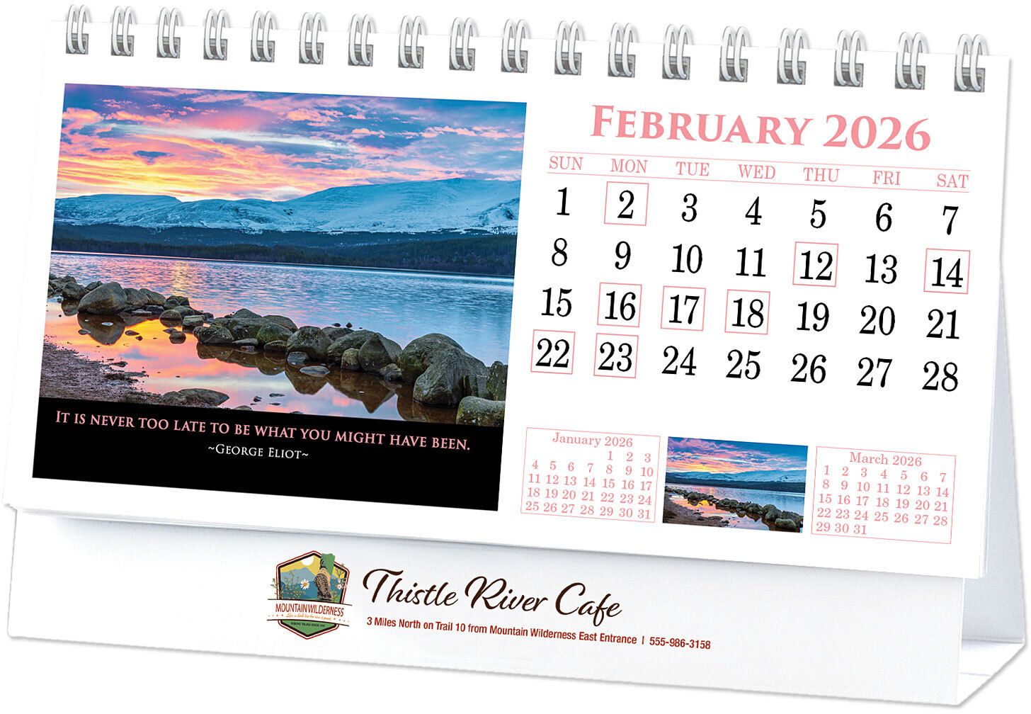 FULL COLOR INSPIRATIONS DESK CALENDAR 2