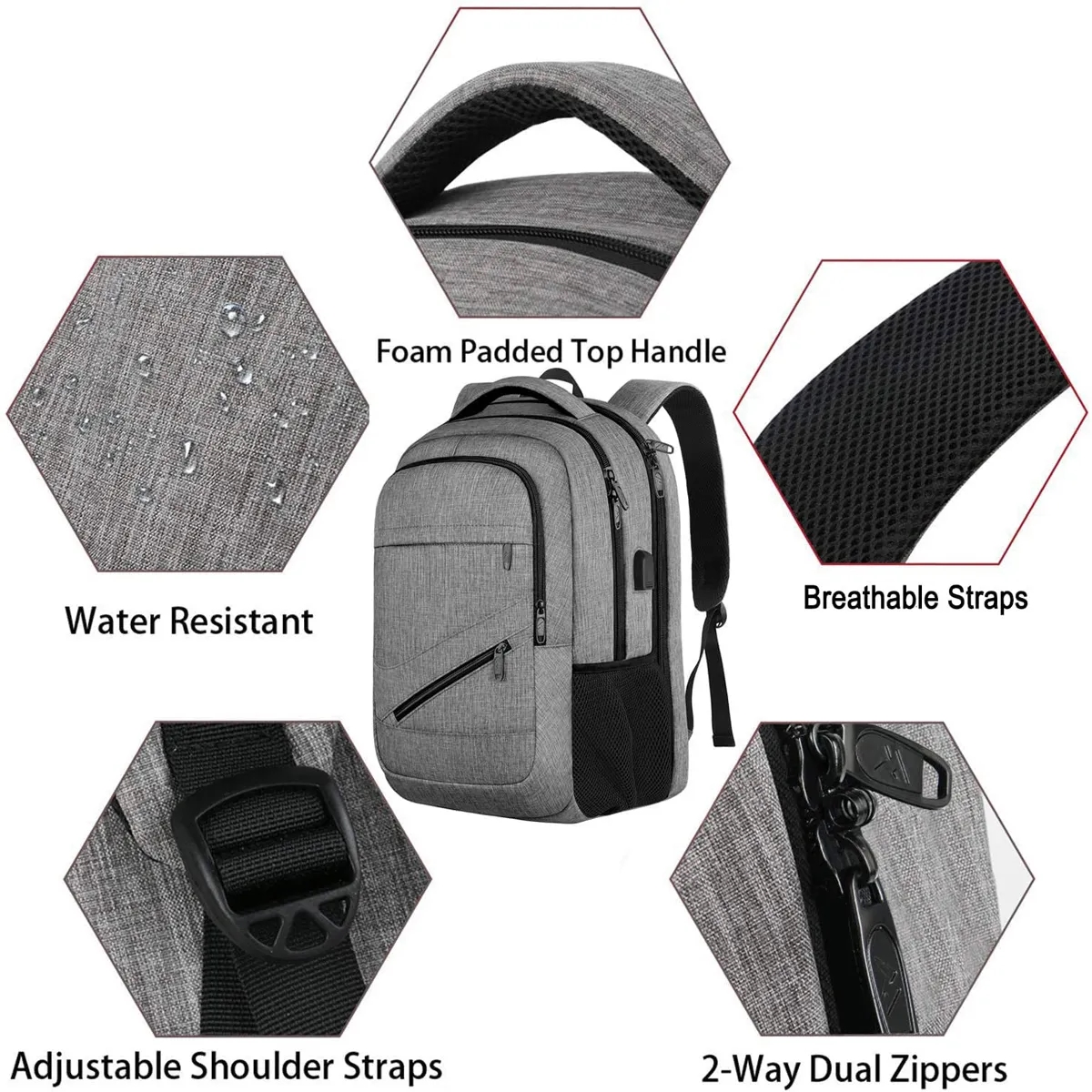 Travel Laptops Backpack with USB Charging Port 5