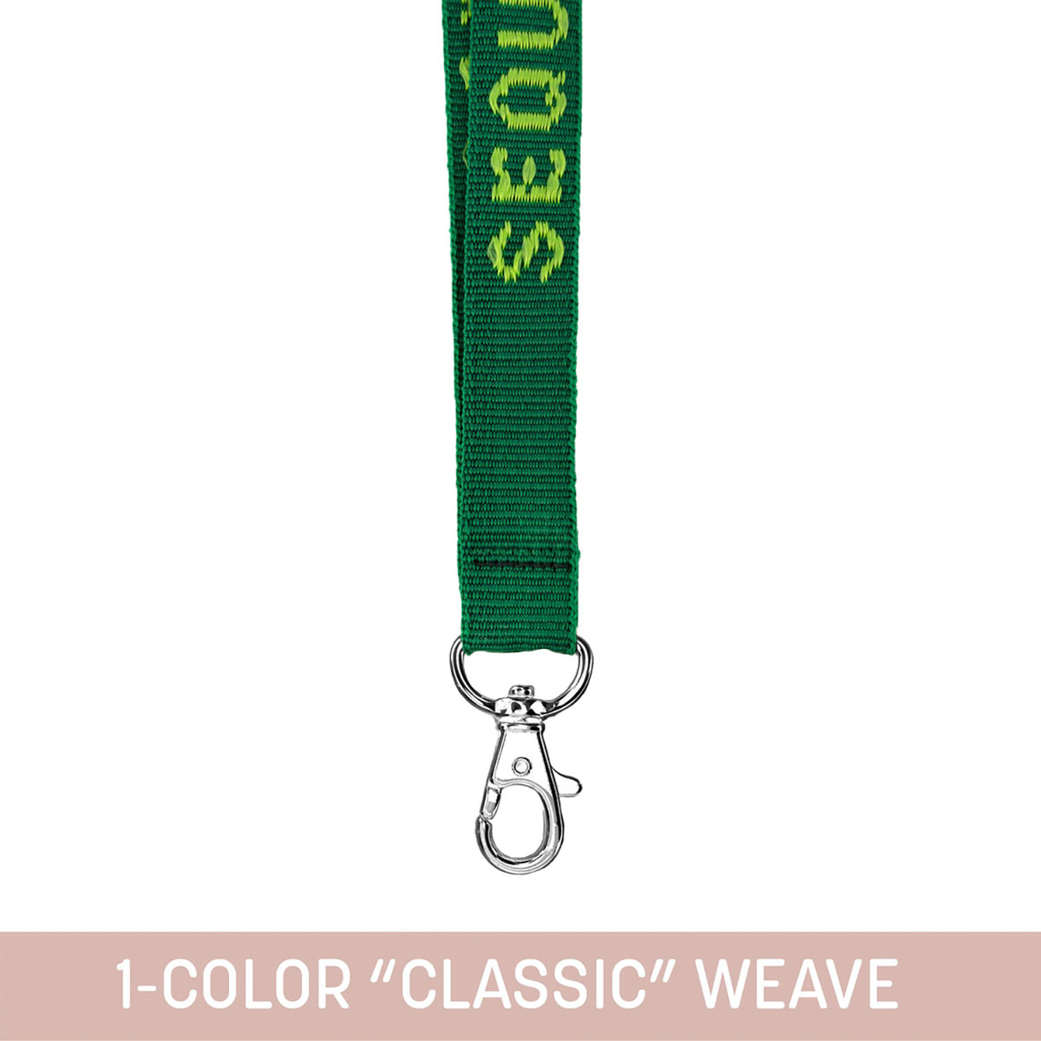 3/4" Woven Lanyard w/ Lobster Claw - "Classic" Weave 7