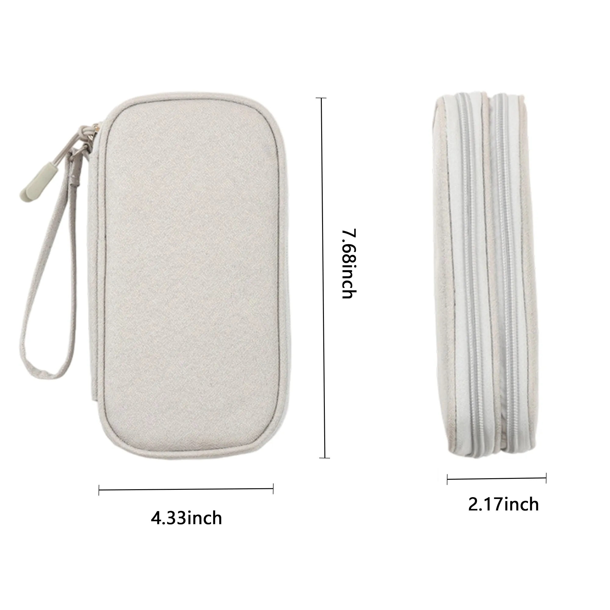 Double-Layer Accessory Organizer Bag with Strap 6