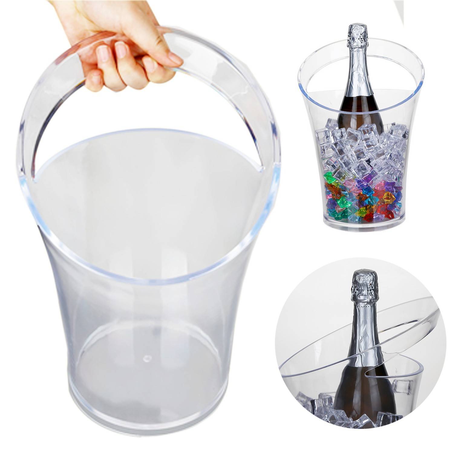 Clear Acrylic Plastic Ice Bucket 2