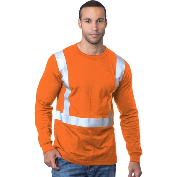 Hi-Vis 100% Cotton L/S Crew Tee 7
