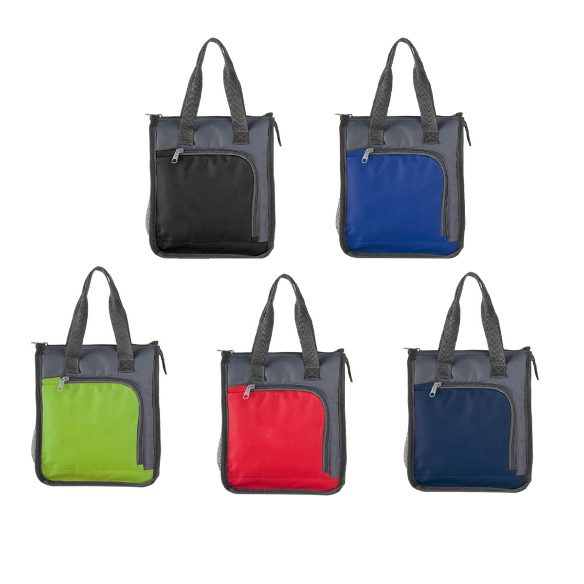 Portable Insulated Lunch Cooler Bag with Front & Mesh Pocket 4