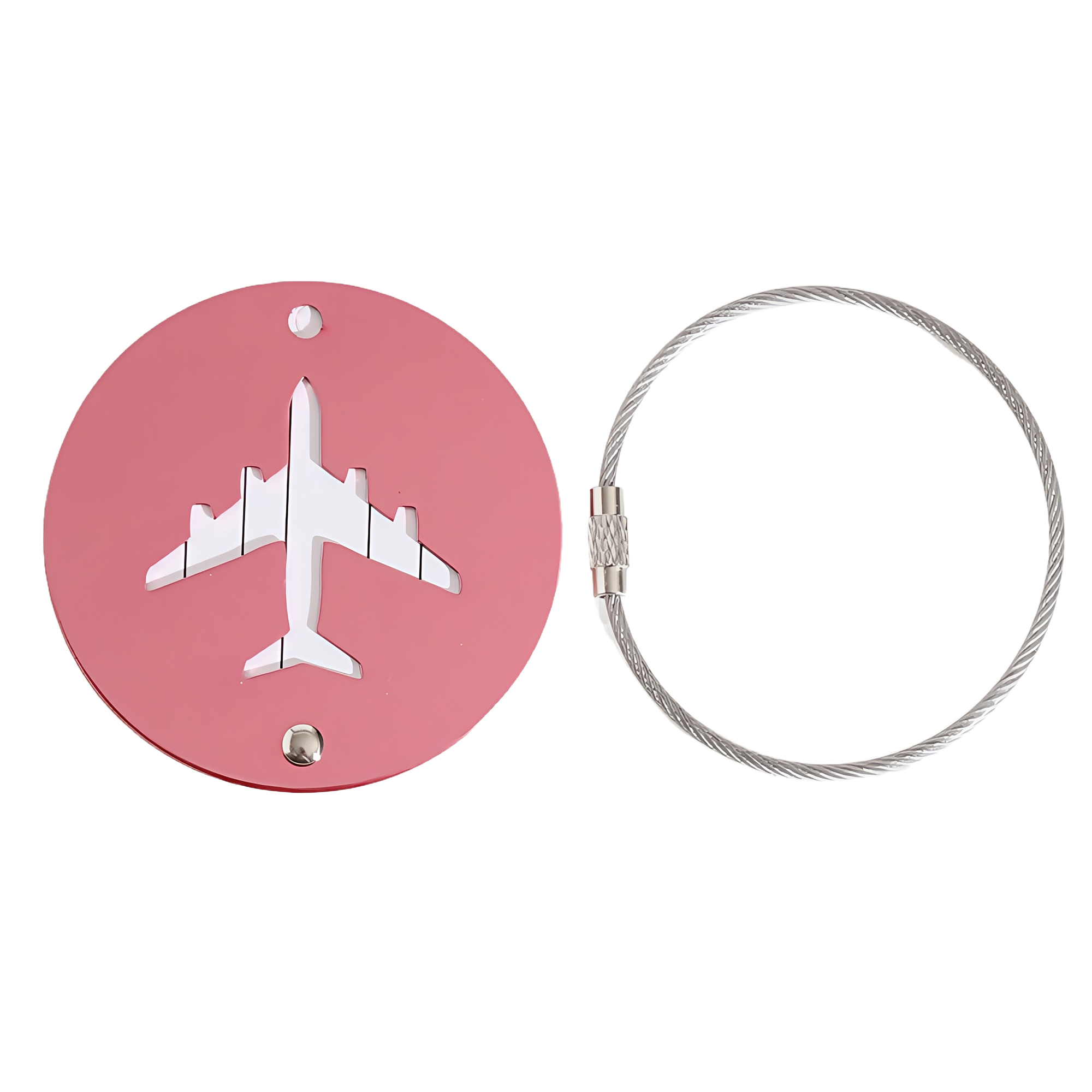 Round Aluminum Luggage Tag for Suitcase 3