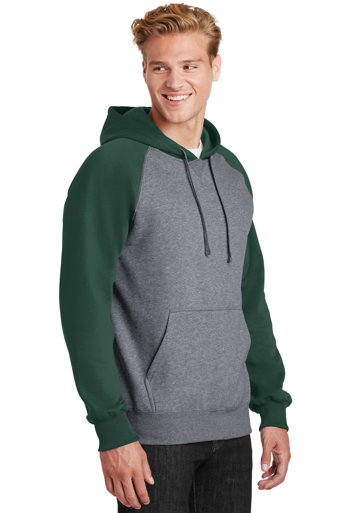 Sport-Tek Raglan Colorblock Pullover Hooded Sweatshirt. ST267 1