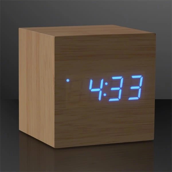LED Cube Alarm Clock With USB 10