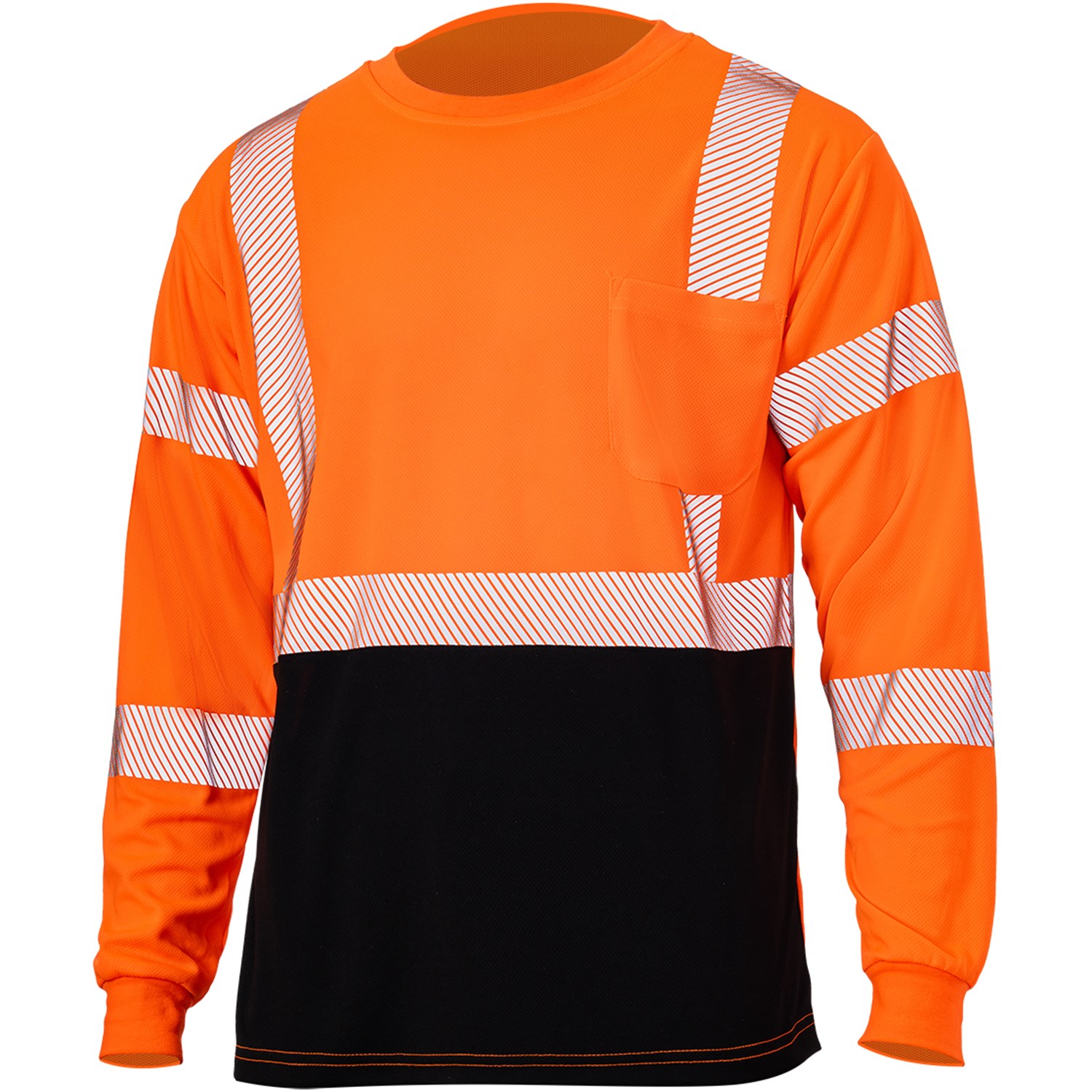 3.8 Oz. Polyester Class 3 Color Block Segmented Tape Safety T-Shirt with Pocket 4