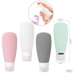 60ml Elegant Tube Silicone Travel Bottle With Flip Up Lid 5