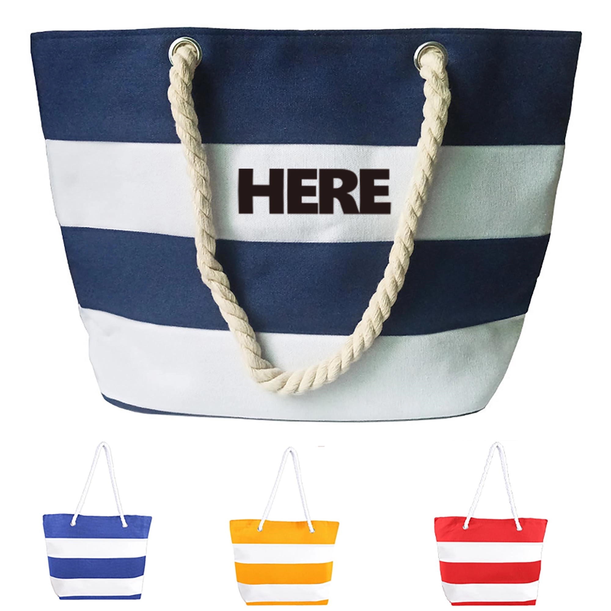 Canvas Tote Bag With Rope Handles, custom tote bag with logo imprint 5