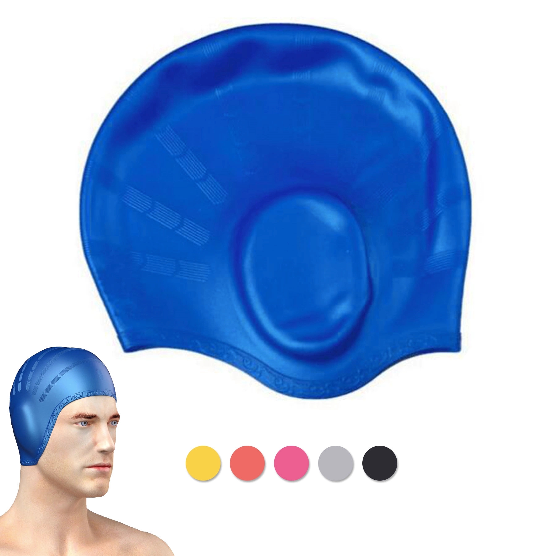 Silicone Ear Protector Swim Cap 3