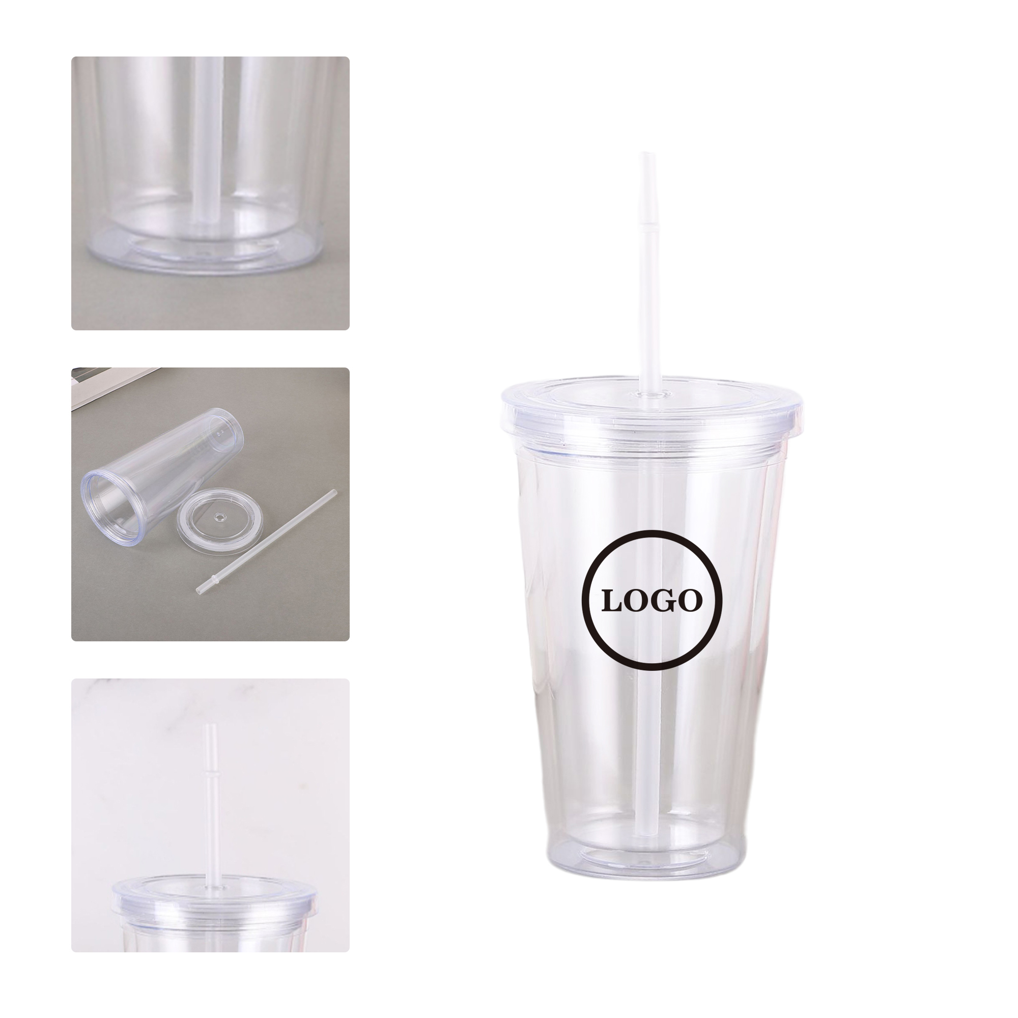 MOQ 50 15oz Transparent Sports Plastic Water Bottle 2