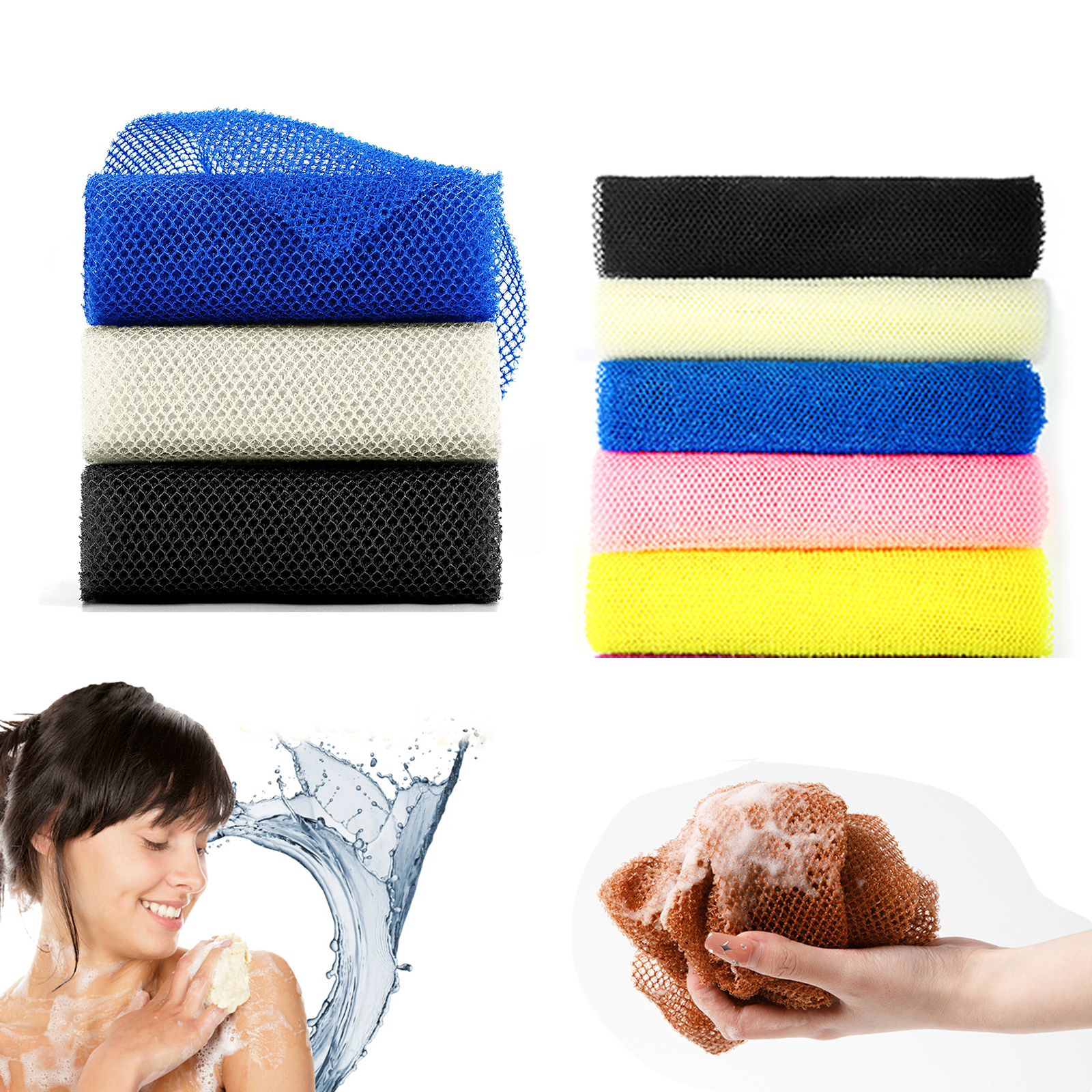 
3 Pieces African Bath Sponge Net