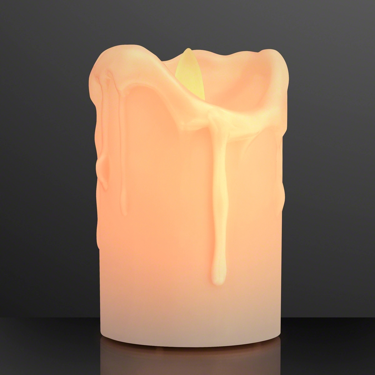 Windproof LED Pillar Candle with Moving Flame 3