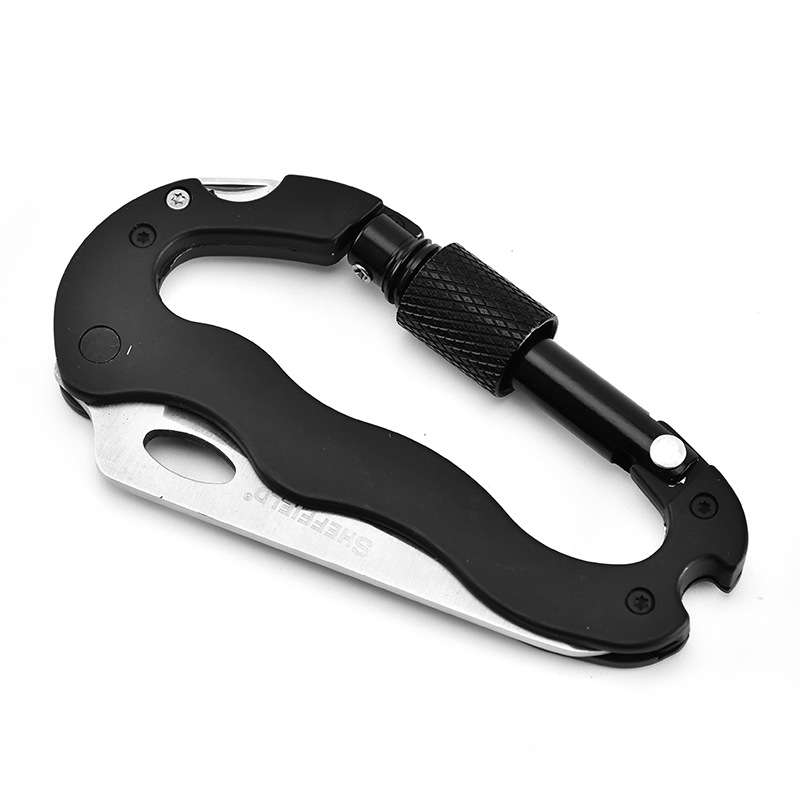 2 in 1 Carabiner and Stainless Steel Folding Pocket Knife 5