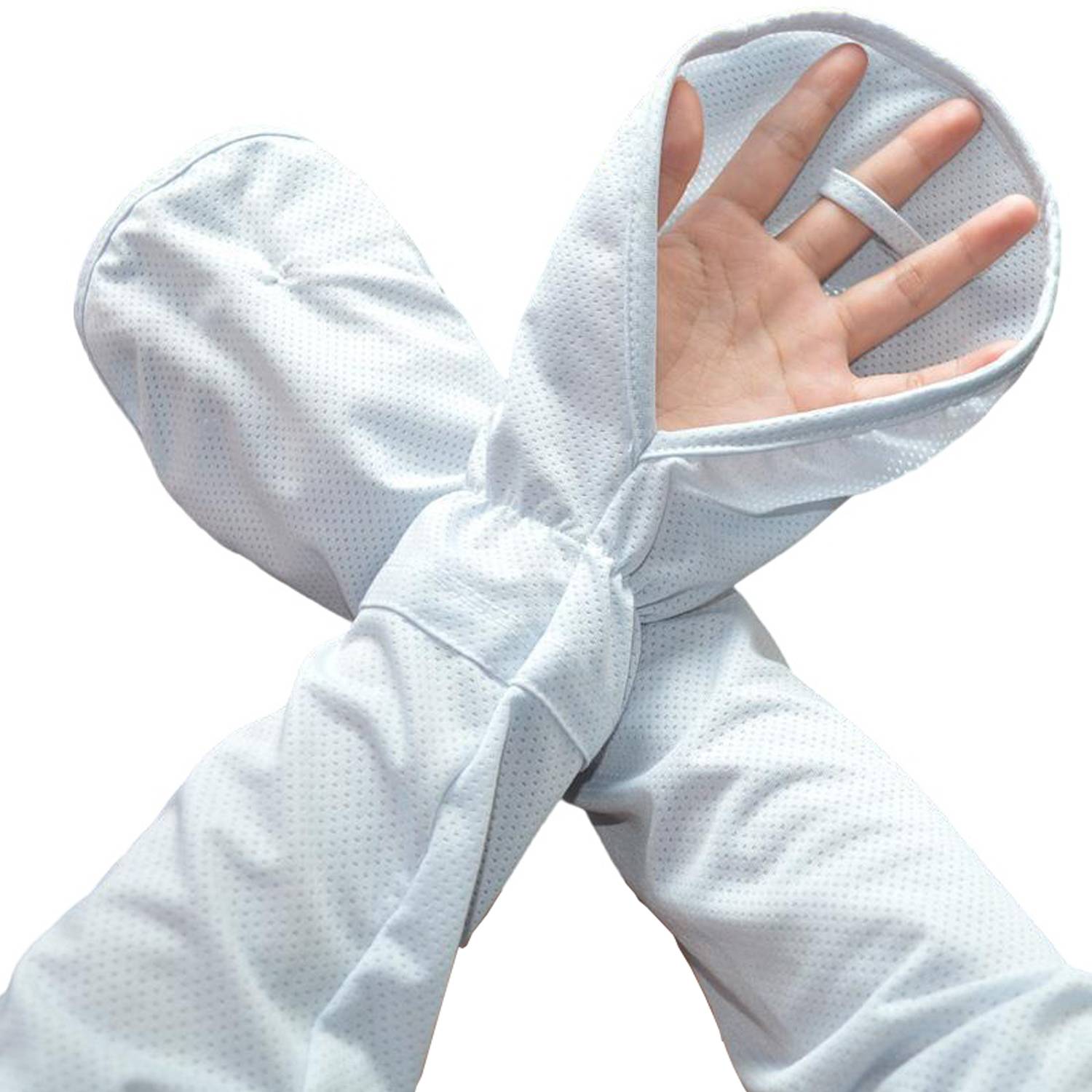Women's Ice Silk Arm Sleeves with Thumb Hole 8